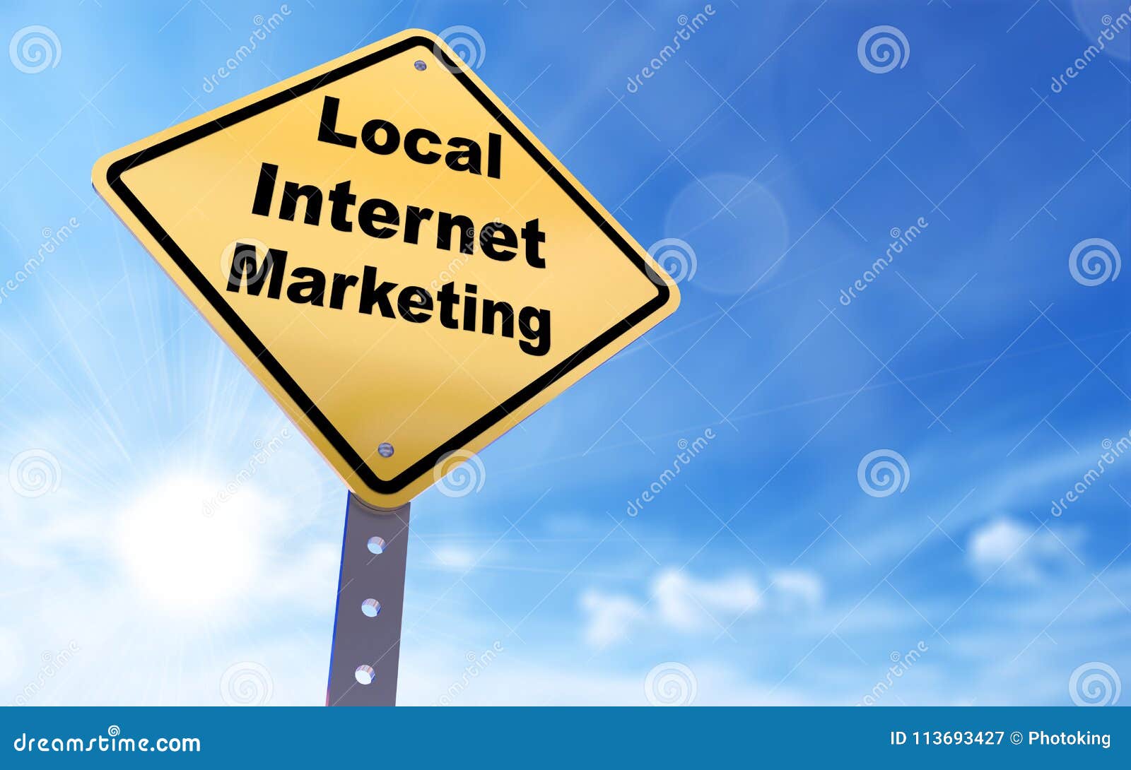 Local Internet Marketing Sign Stock Illustration - Illustration of