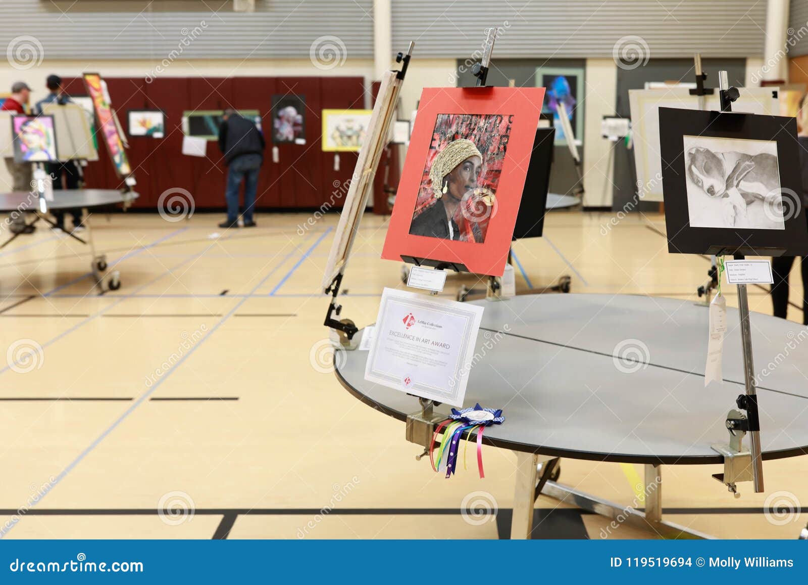 Local school art fair editorial stock image. Image of painting 119519694