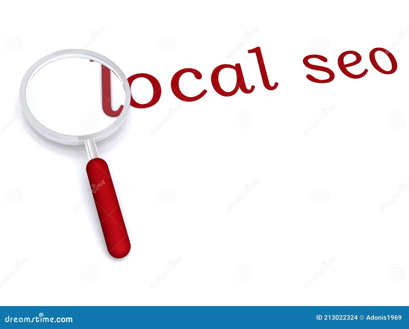 local seo with magnifying glass