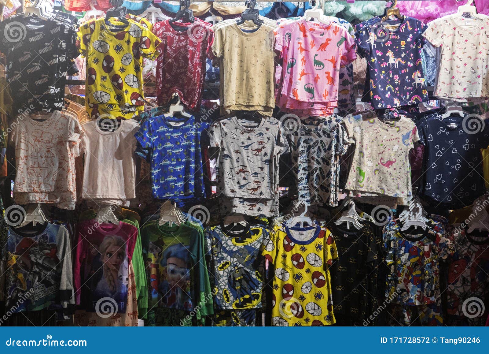 Local T-shirt Sold in the Night Market in Johor Bahru, Malaysia ...