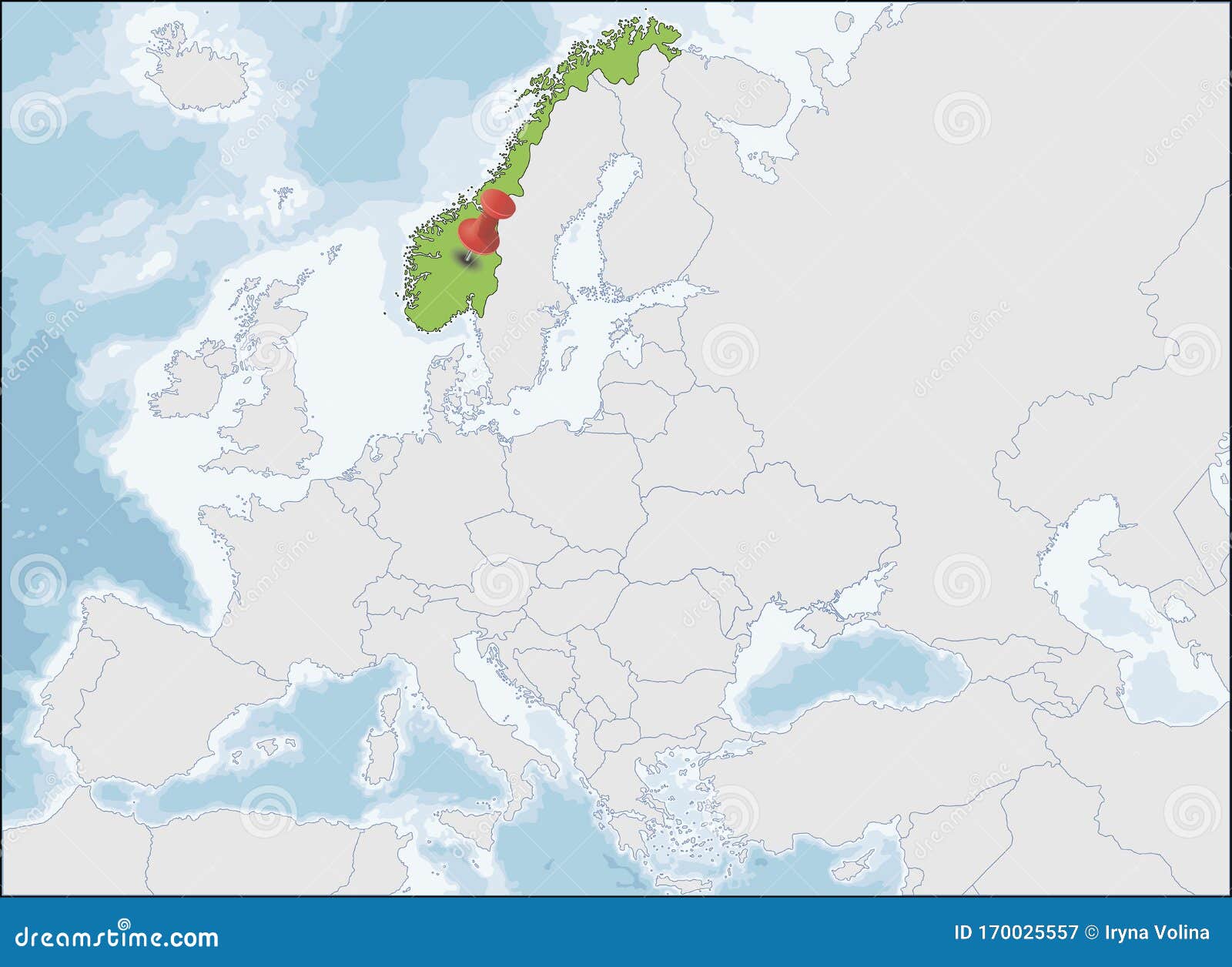 Mapa Da Península Escandinava Ilustração do Vetor - Ilustração de colorido,  continente: 183931830