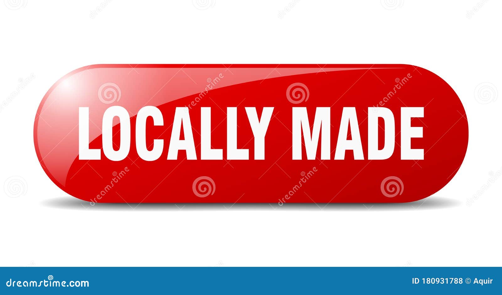 Locally Made Sticker. Locally Made Sign Set. Vector Illustration