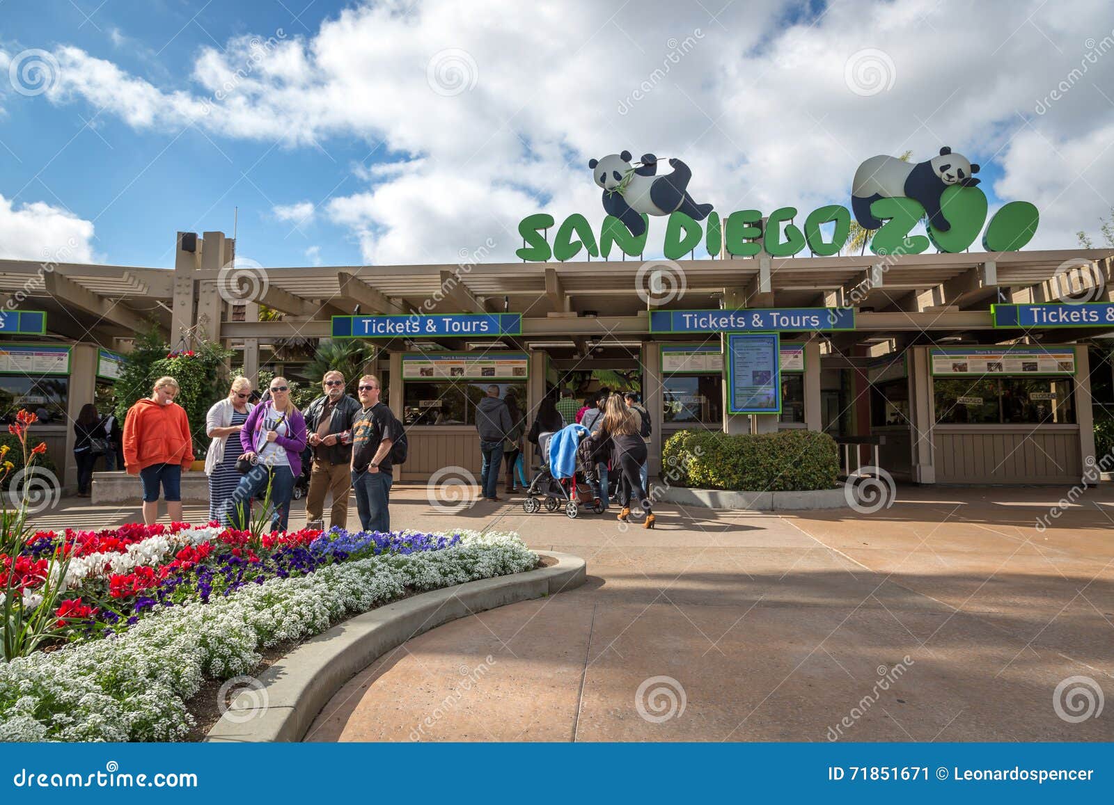 Locals and Tourists Enjoying a Beautiful at San Diego Zoo, in Southern