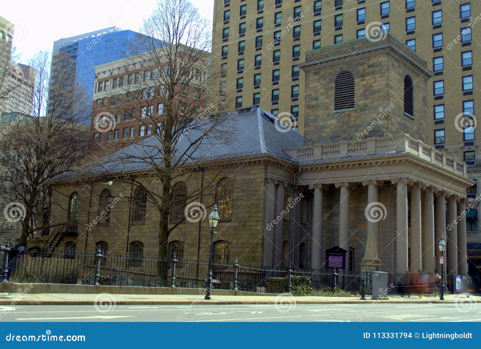 located on the freedom trail king`s chapel boston ma