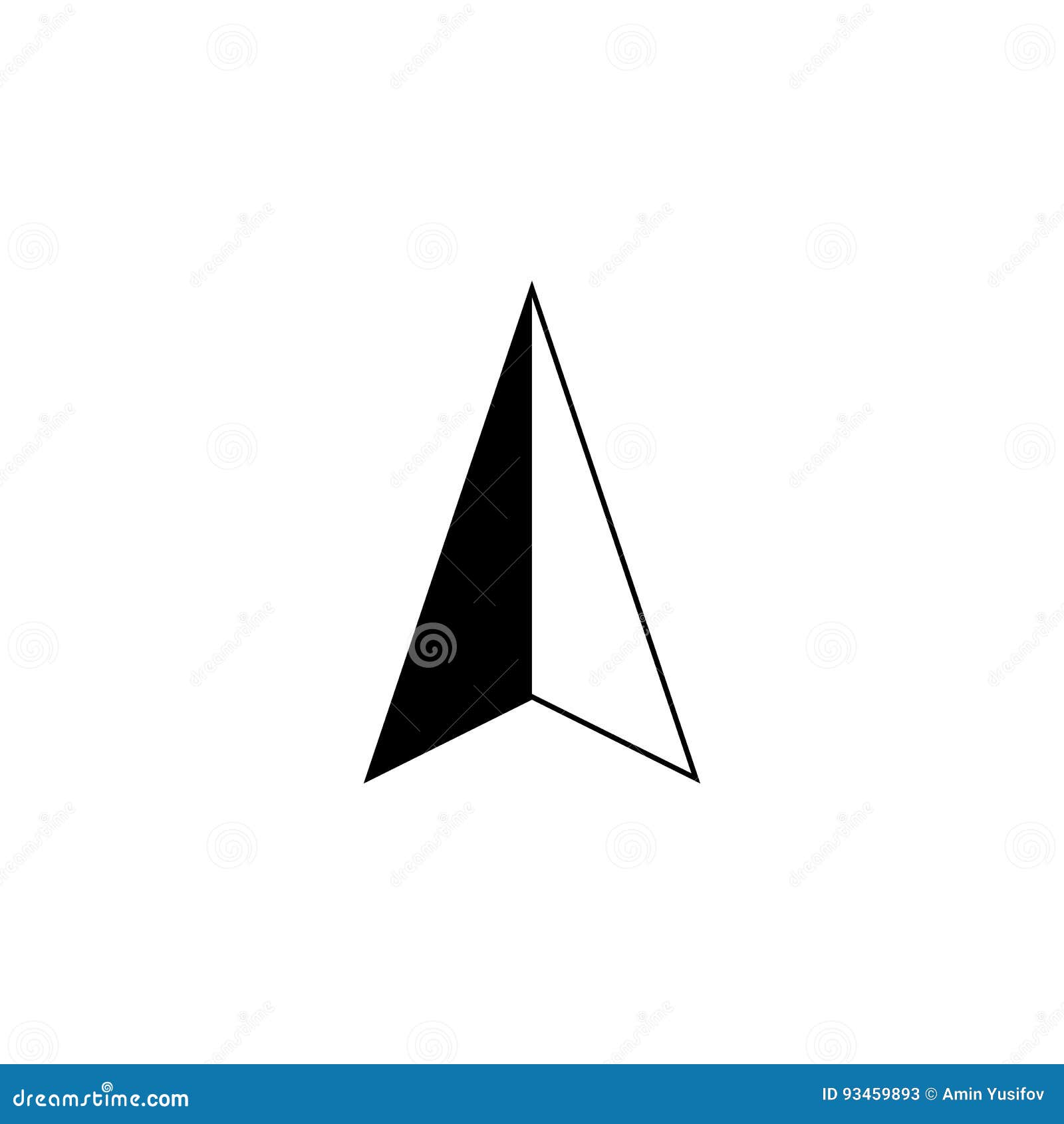 Location Arrow Solid Icon, Navigation and Gps Sign Stock Vector -  Illustration of concept, filled: 93459893, image size:1600x1690