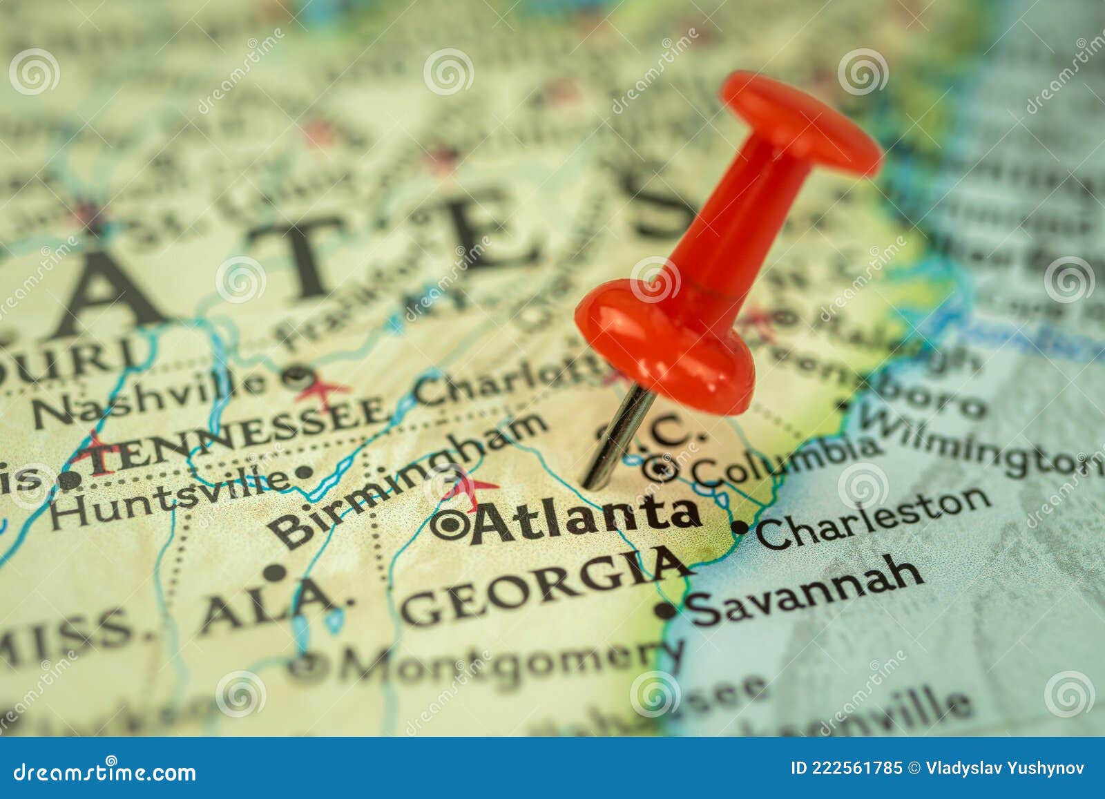 Atlanta Georgia Location Usa Map 