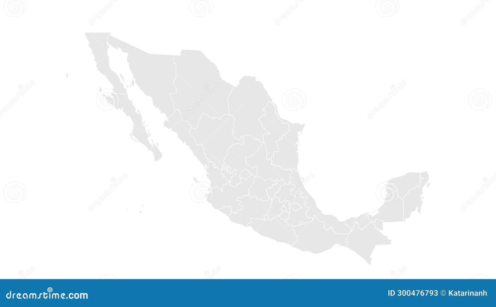 Location Baja California on Map Mexico. 3d State of Baja California