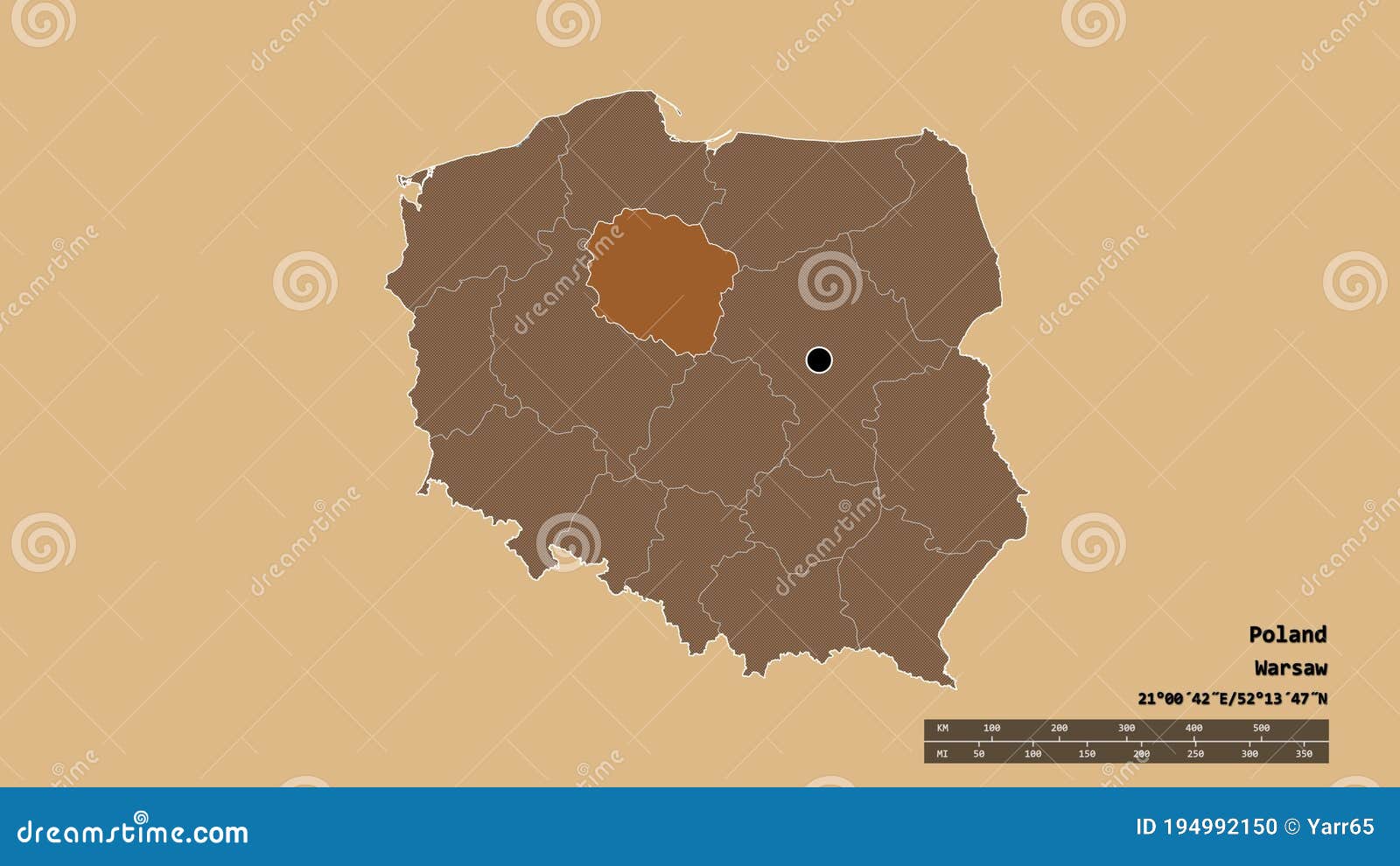 Location of Kuyavian-Pomeranian, Voivodeship of Poland,. Pattern Stock  Illustration - Illustration of nature, landscape: 194992150