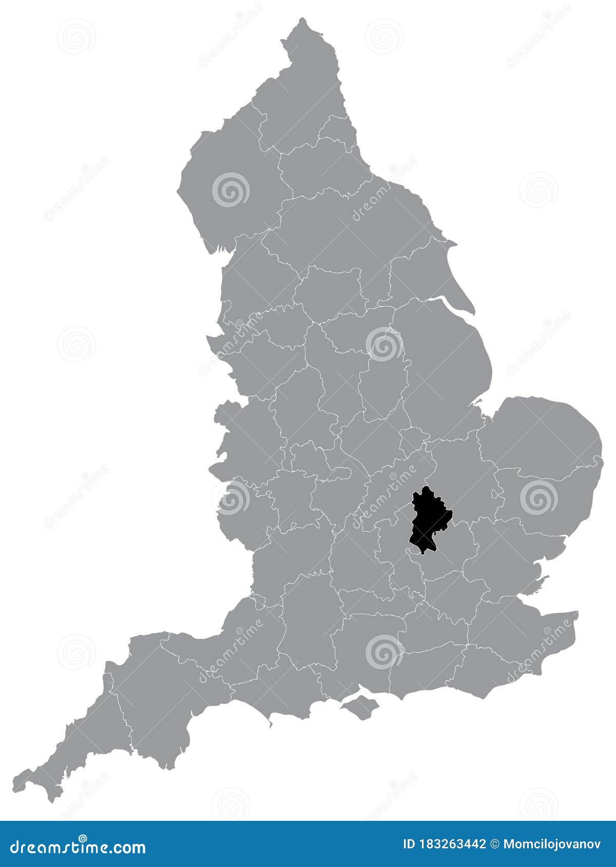 location map of bedfordshire ceremonial county lieutenancy area