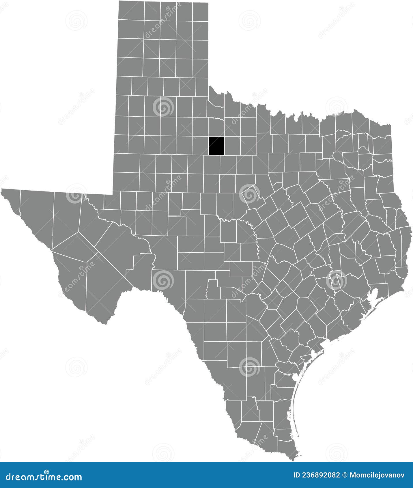 location map of the haskell county of texas, usa