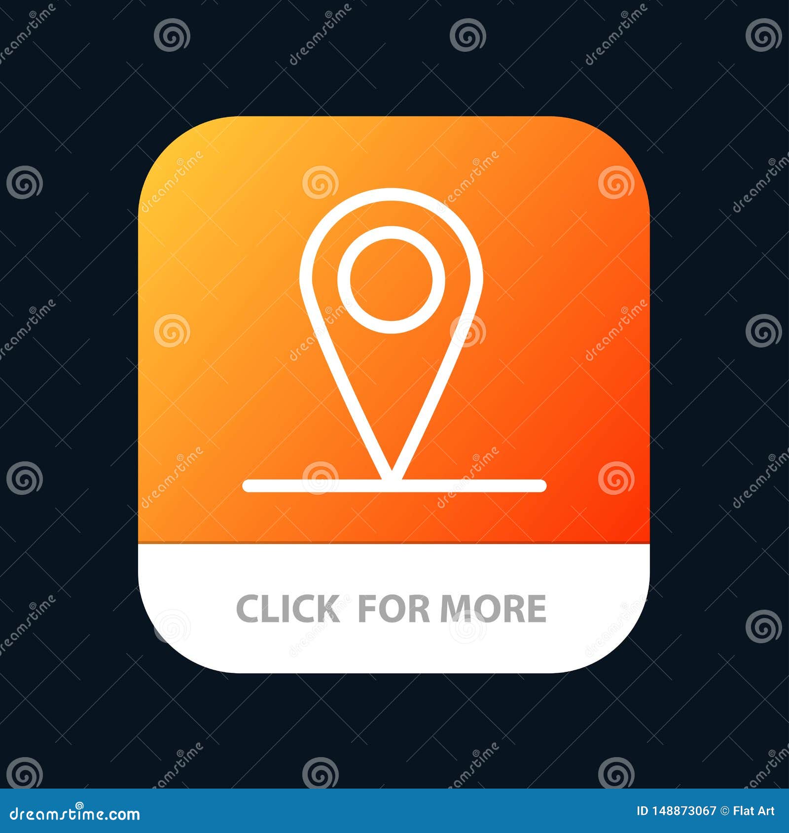 Location Map Interface Mobile App Button Android Ios Line Version 148873067 