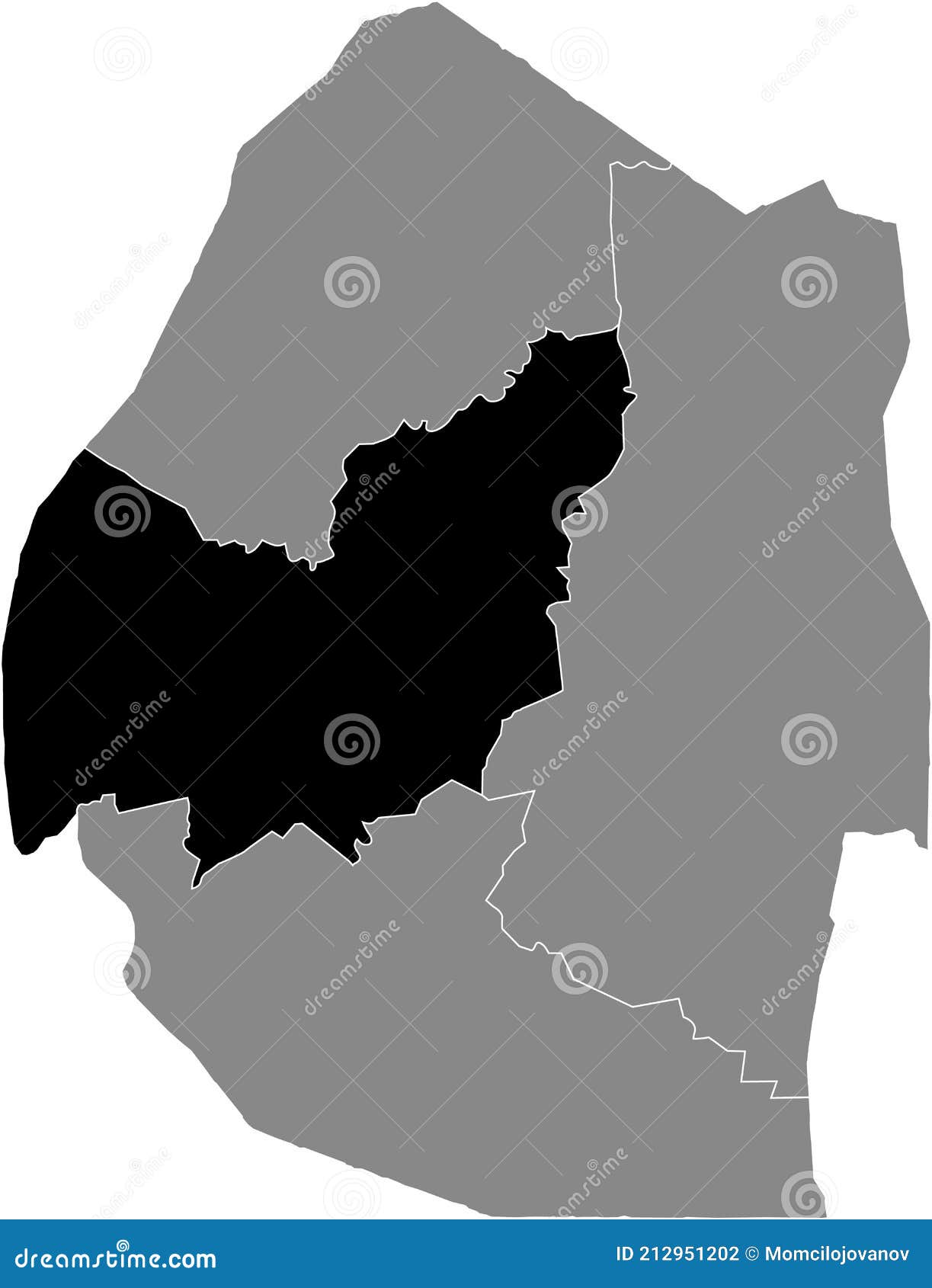 location map of the manzini region of the kingdom of eswatini swaziland