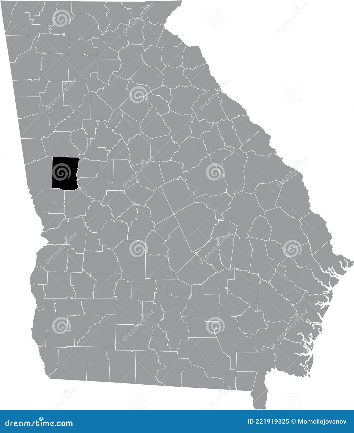 Map Of Meriwether In Cartoon Vector 189325411