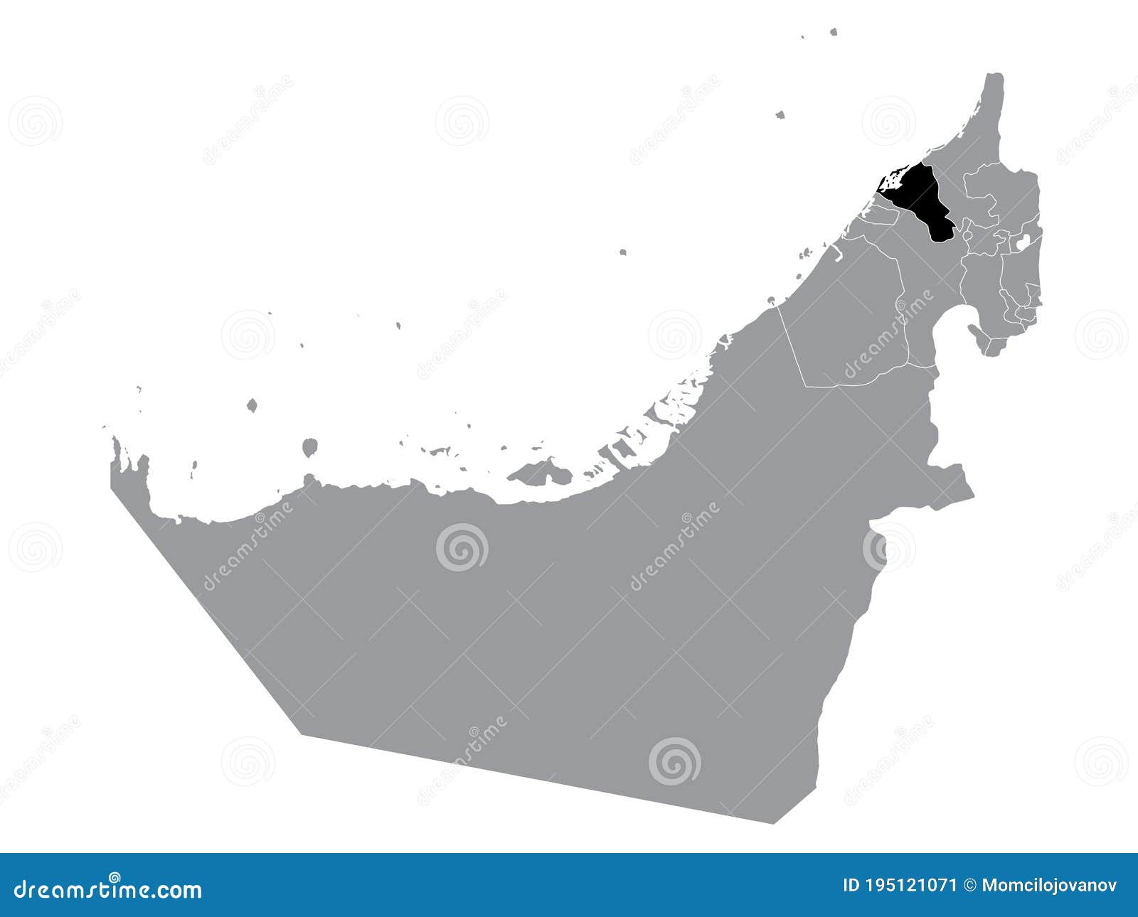 location map of umm al quwain emirate