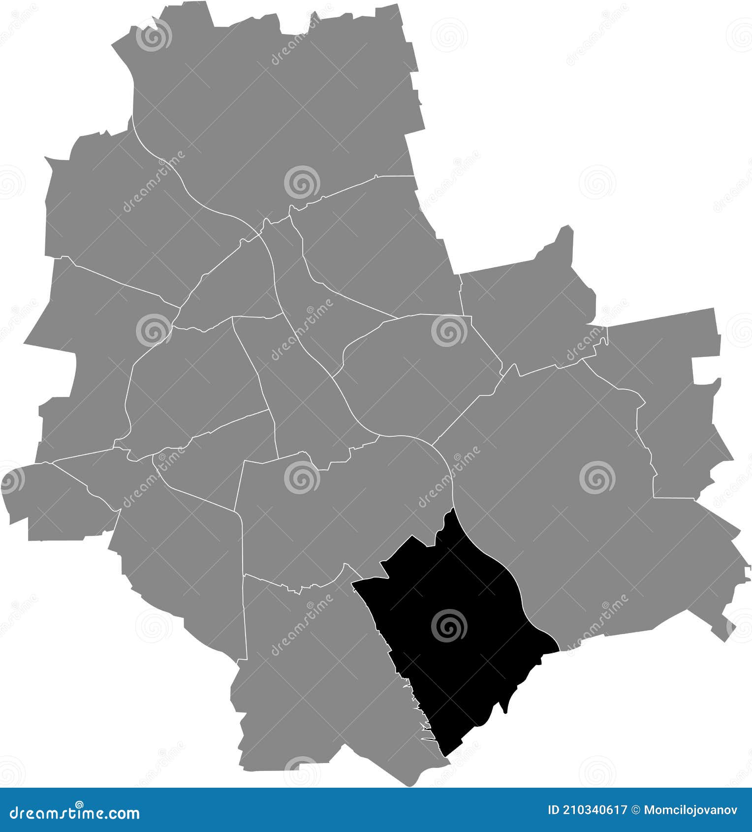location map of the wilanÃÂ³w district