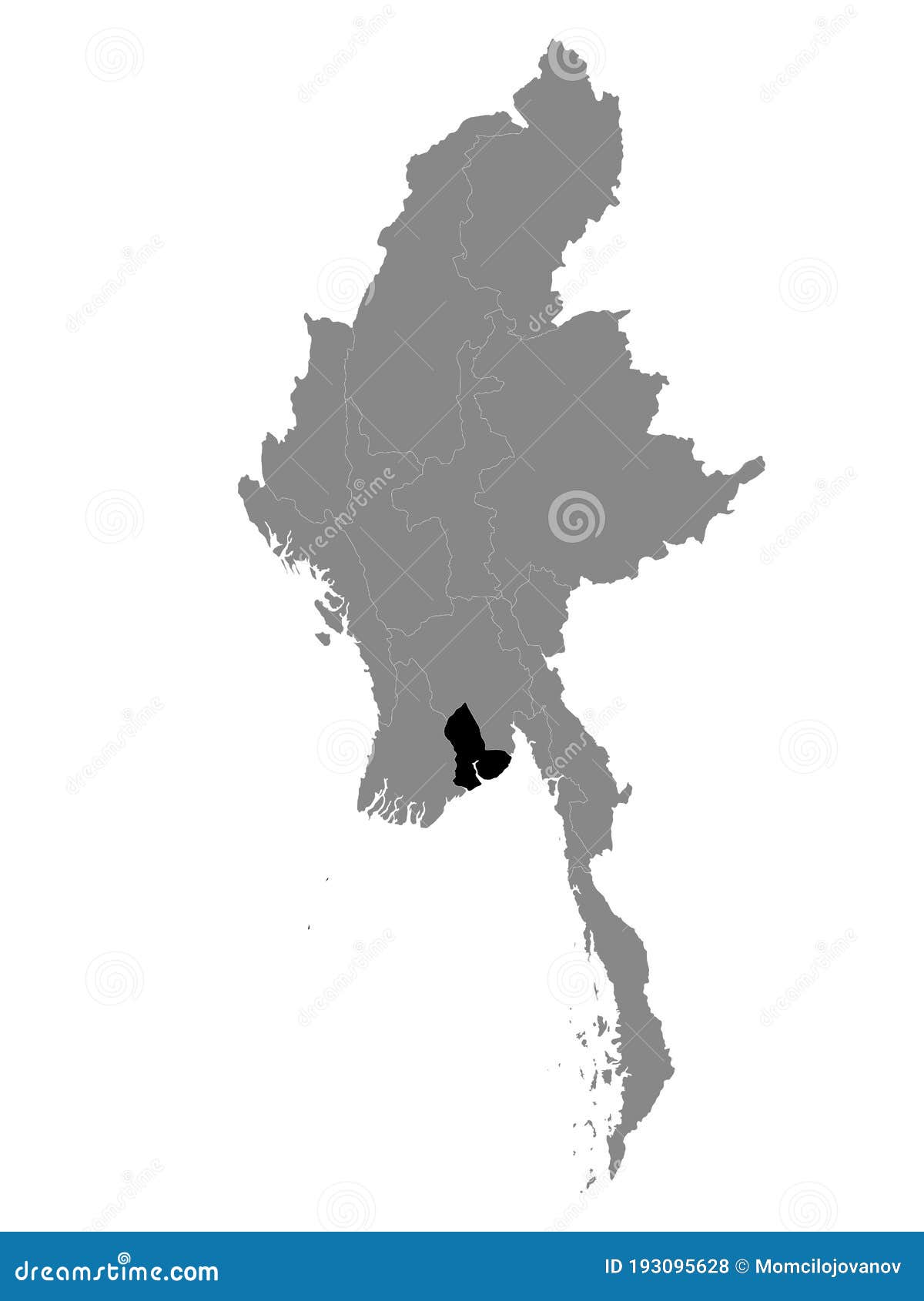 location map of yangon region