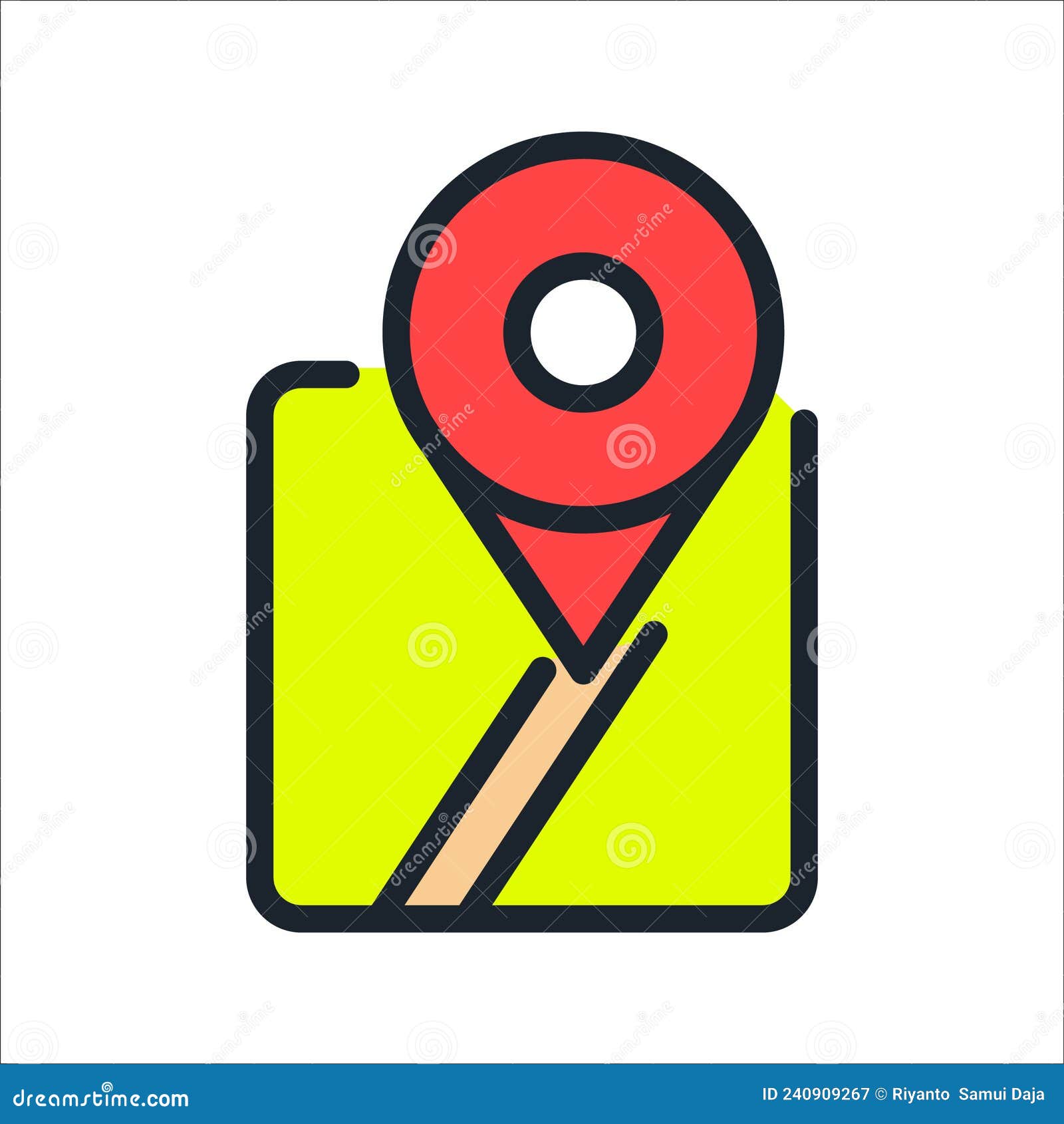 Location Mark Icon Symbol Illustration Stock Vector Illustration of