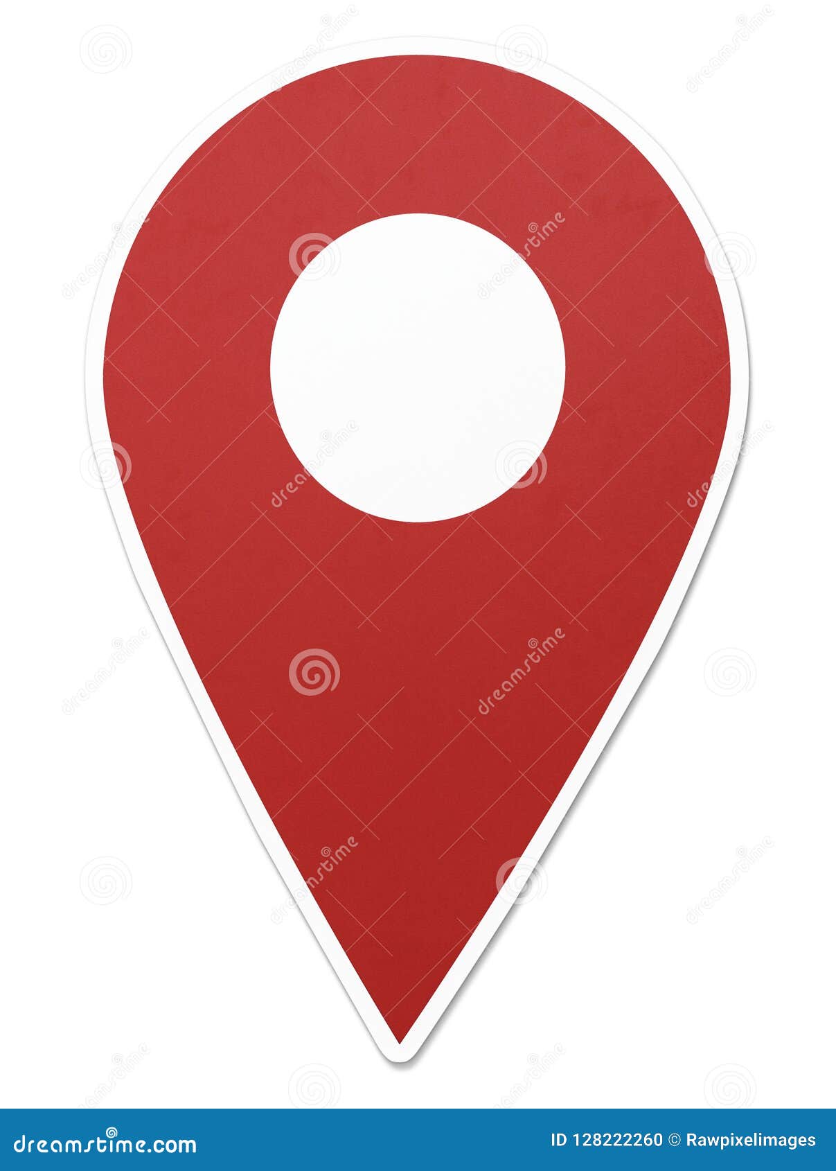 location pin point in  on white
