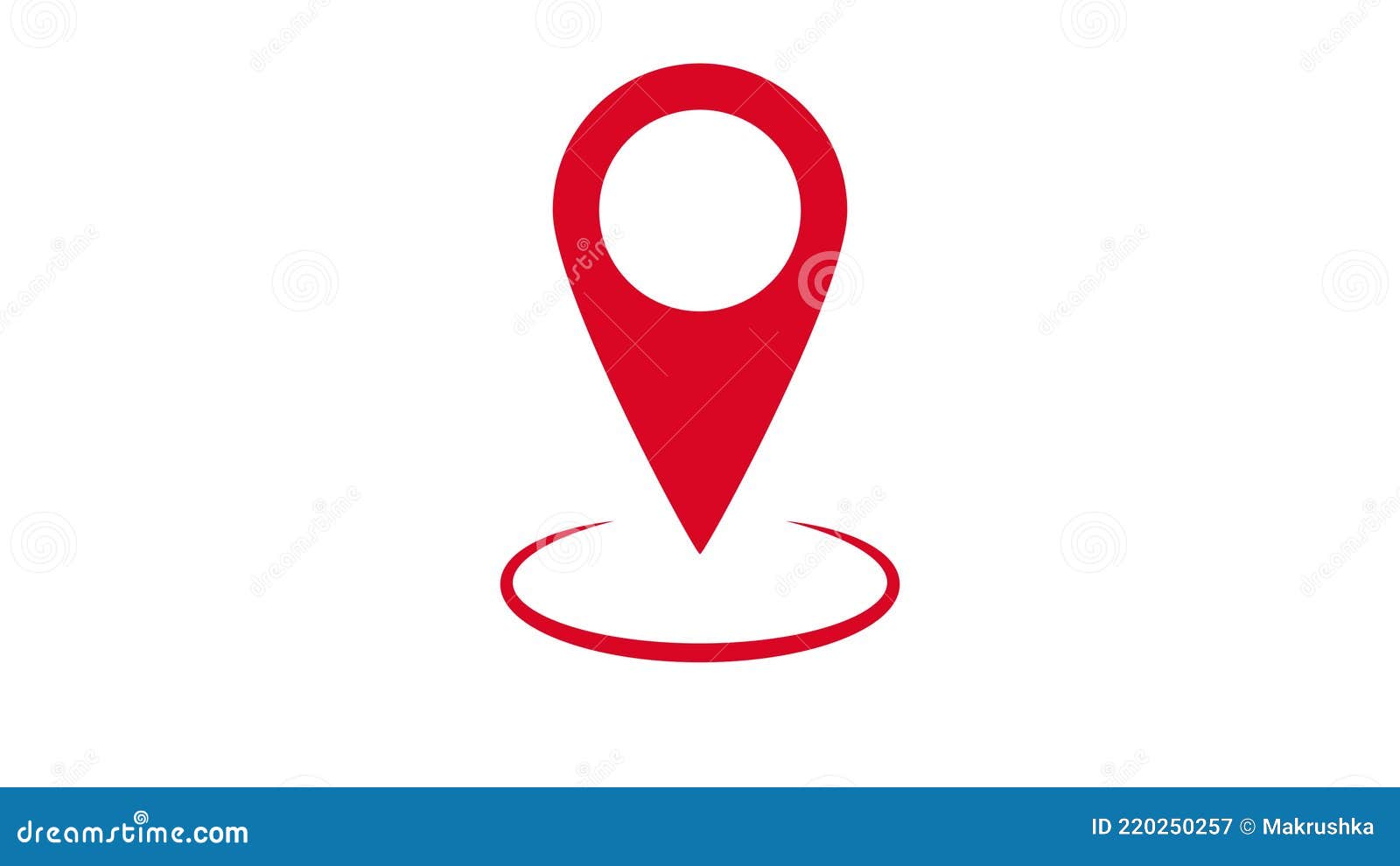 Location Pointer Animation. Red Map Pin Icon. Pointer Pinner in Red
