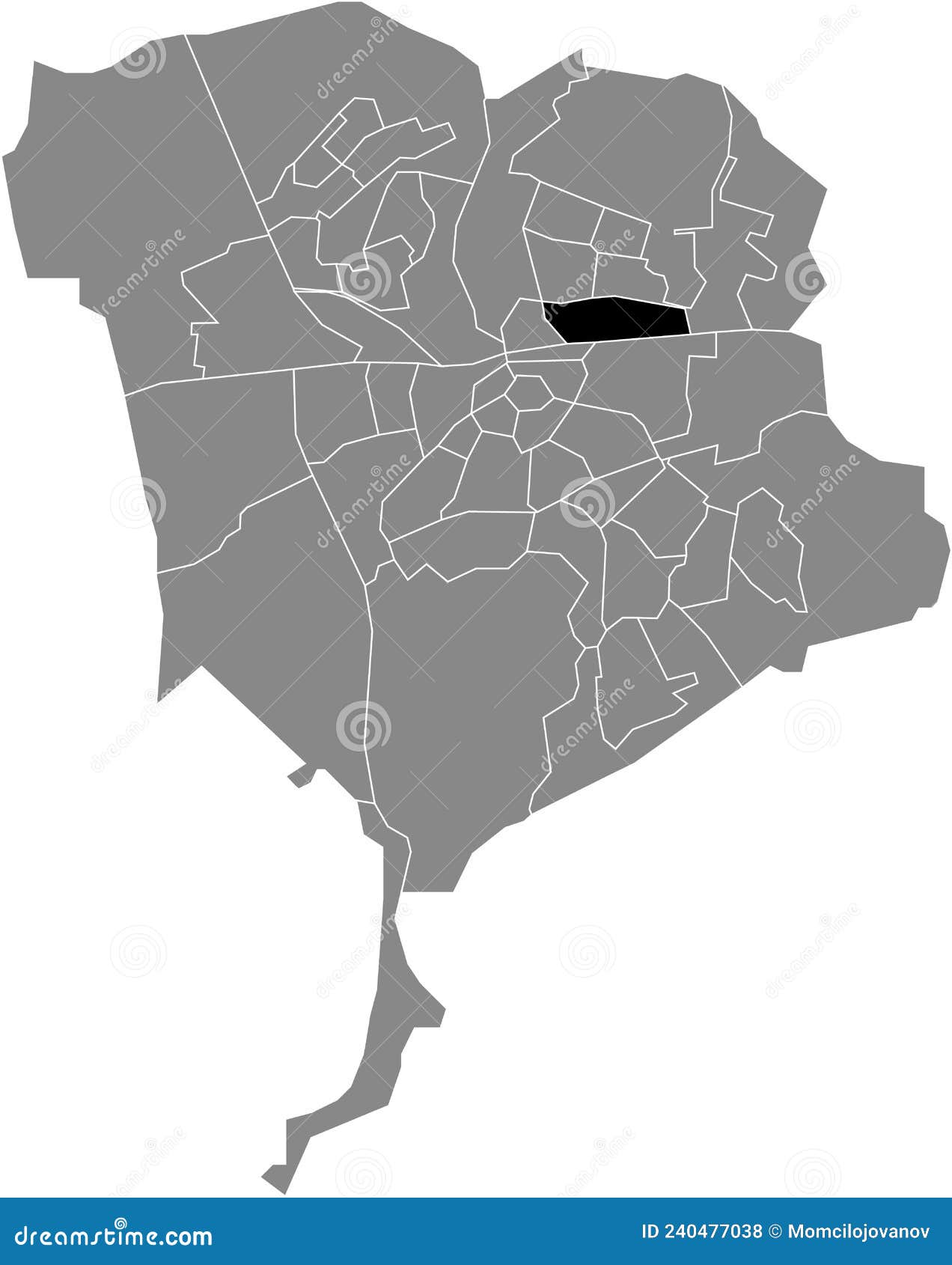 locator map of the doornbos-linie neighborhood, breda