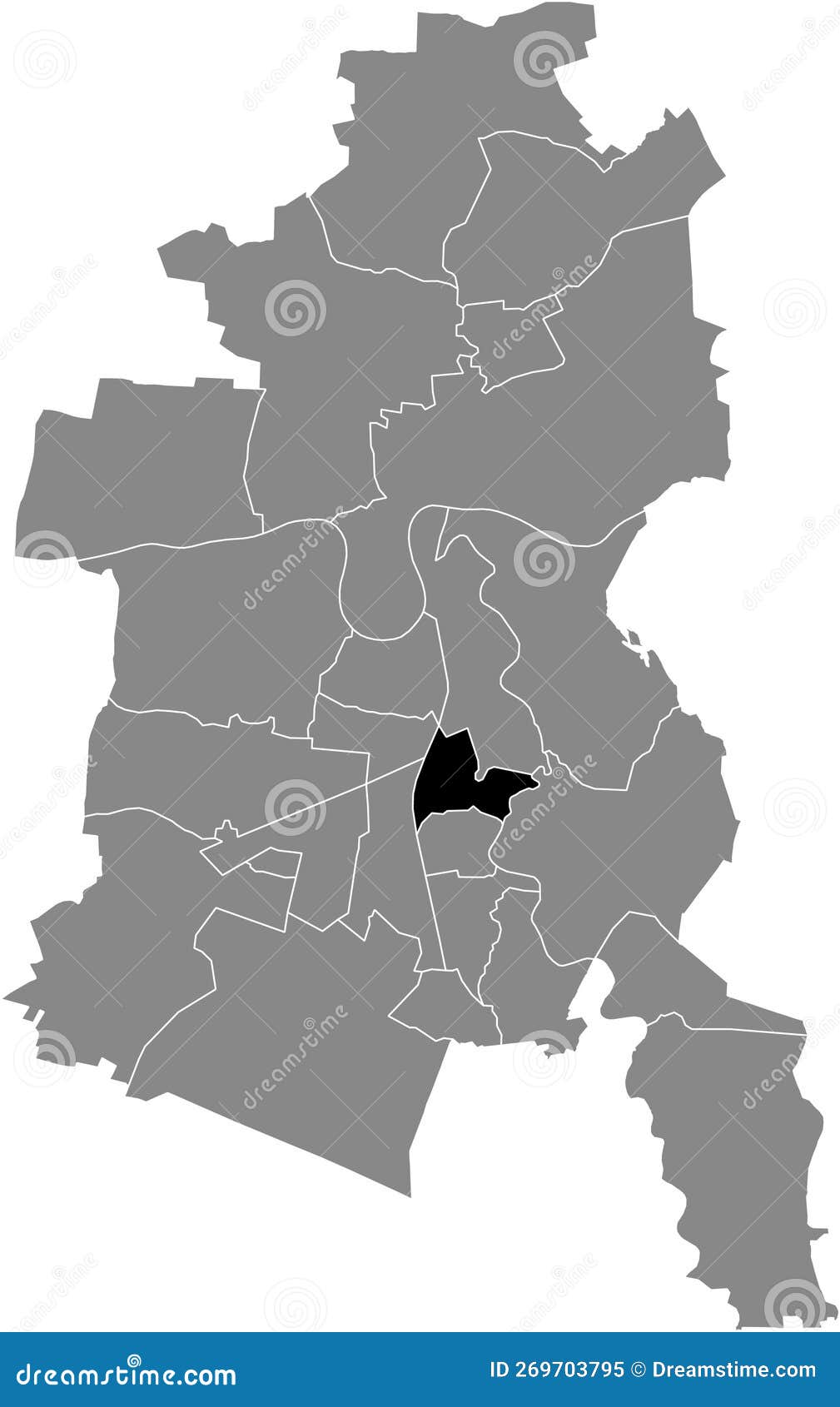 locator map of the innerstÃdtischer bereich mitte borough, dessau