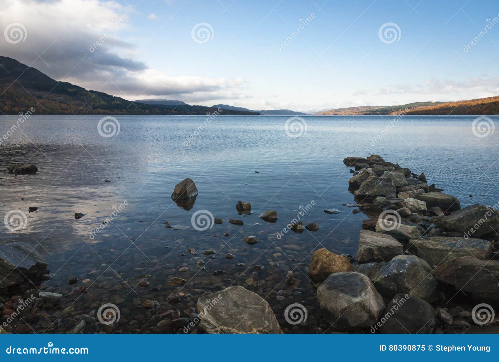 Loch Rannoch stock image. Image of blue, perthshire, countryside - 80390875