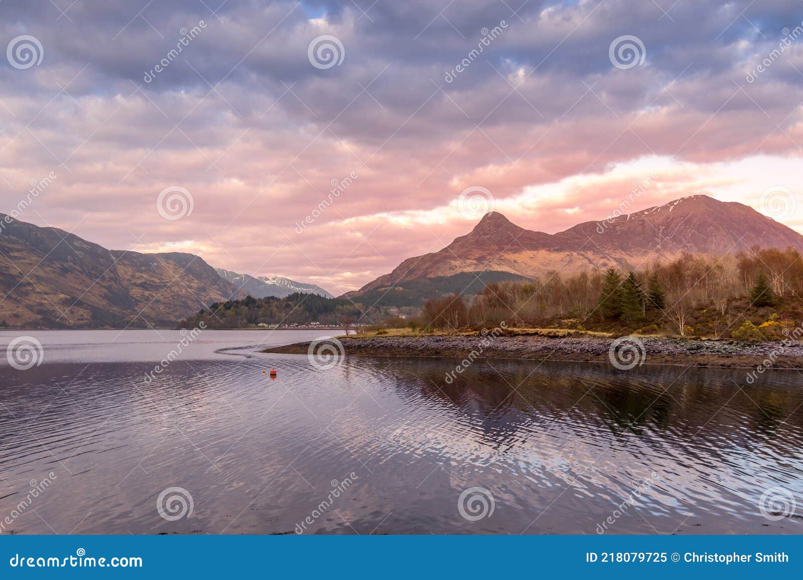 Loch leven Scotland stock image. Image of tourist, panoramic - 218079725