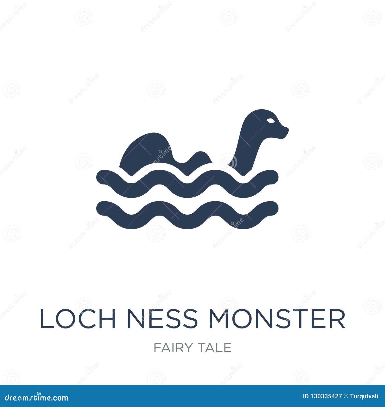 loch ness monster icon. trendy flat  loch ness monster icon on white background from fairy tale collection