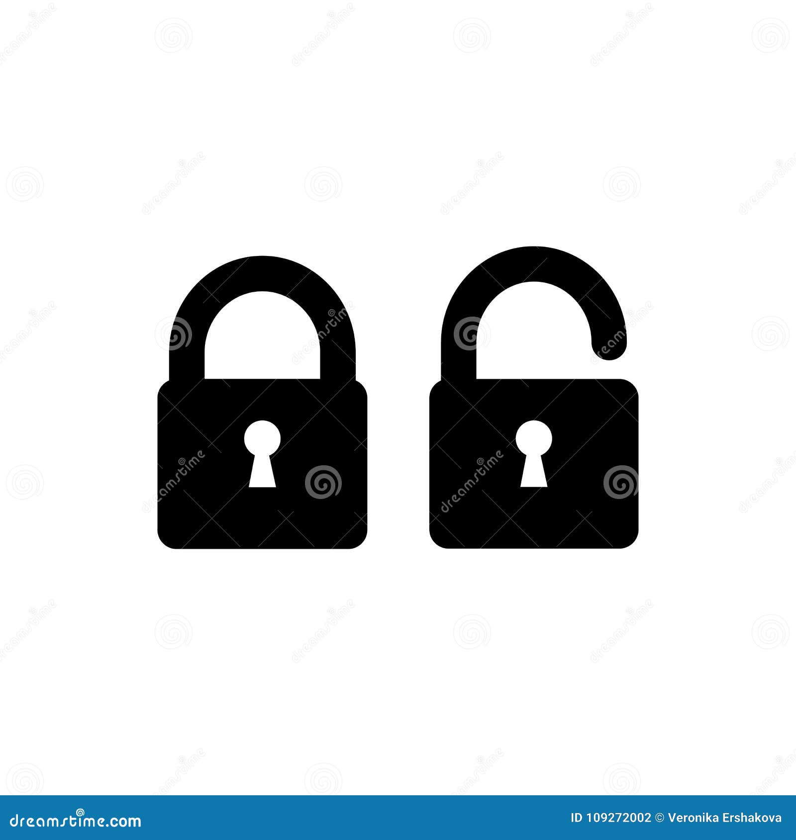 Free Vector  Vector hand drawn icon old lock isolated on white background