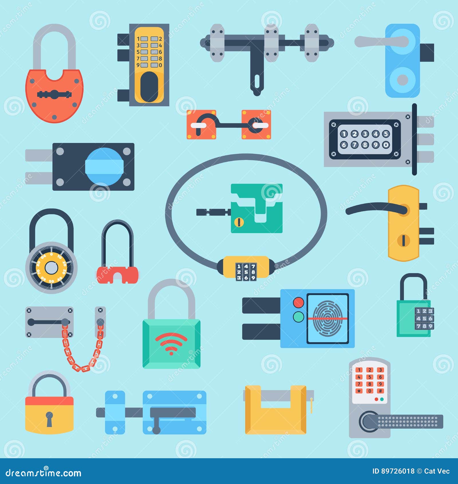 lock icons set .
