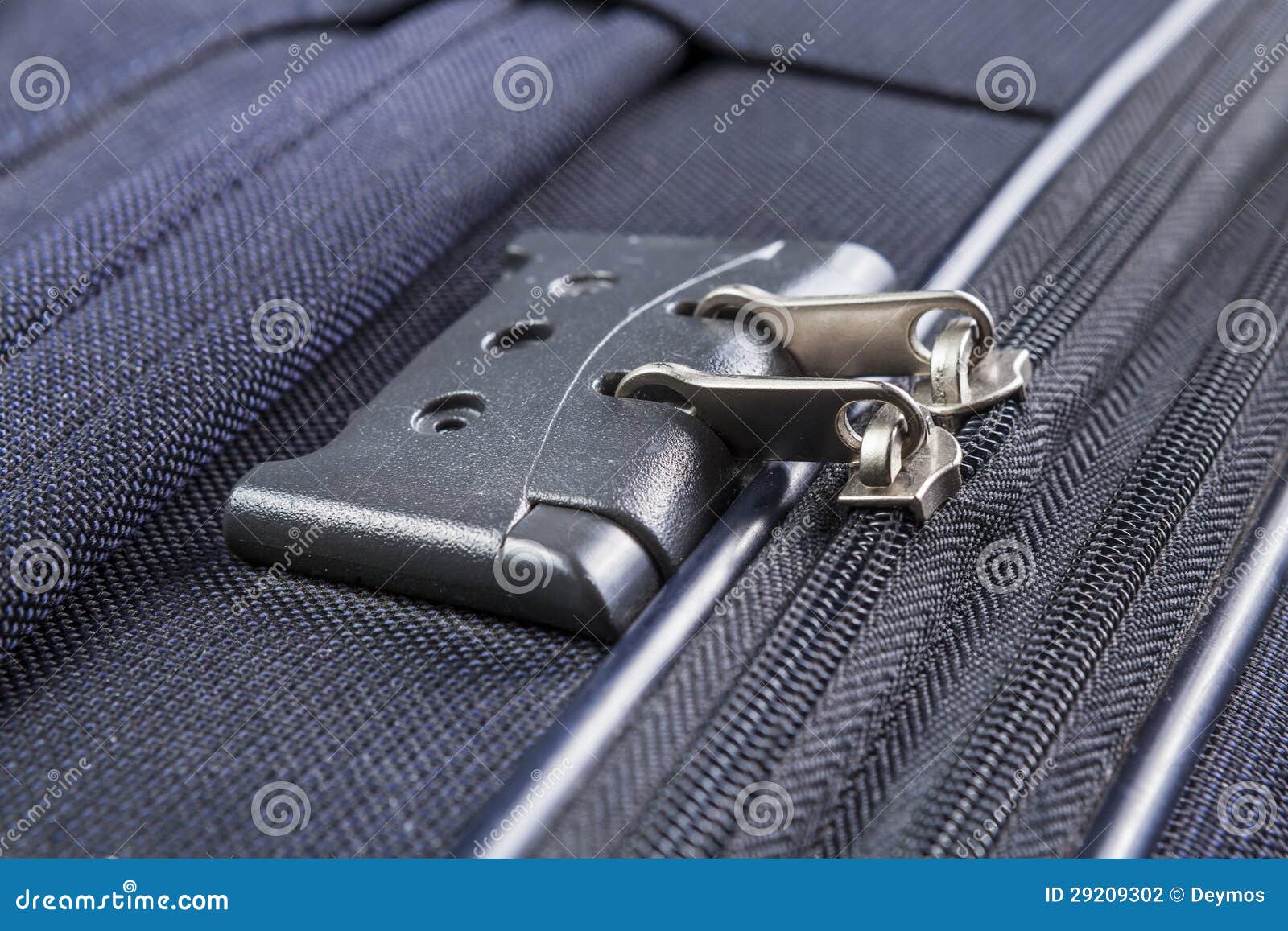 Lock with Numbers on the Suitcase Zipper Stock Photo Image of style