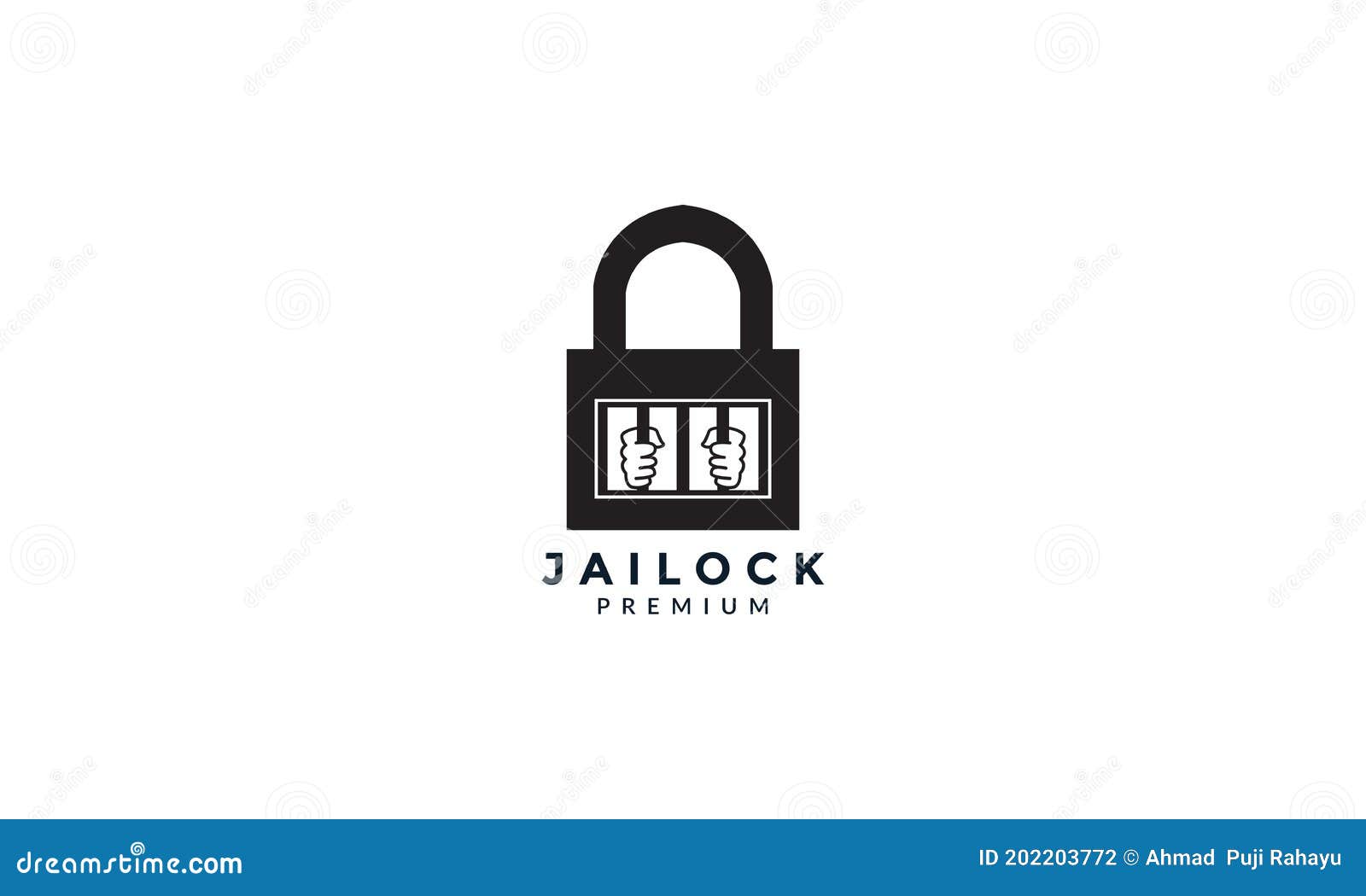 Lock Padlock of Jail or Prison Logo Icon Vector Illustration Design