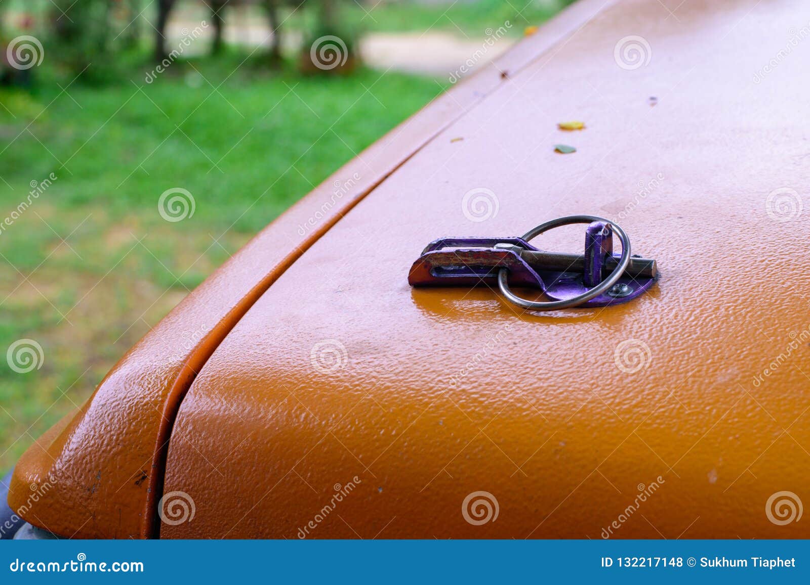 Lock Pickup Skirt on the Orange Surface Stock Photo Image of ding