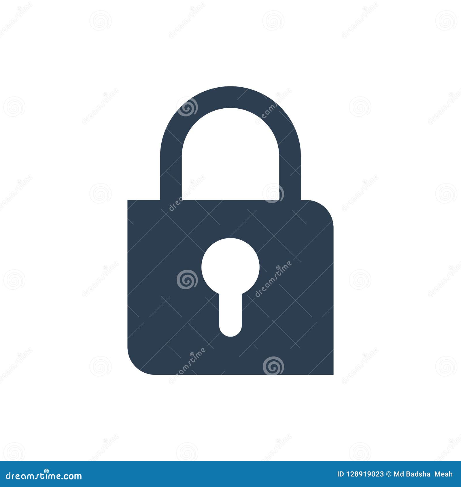 Lock privacy icon stock vector. Illustration of lock 128919023