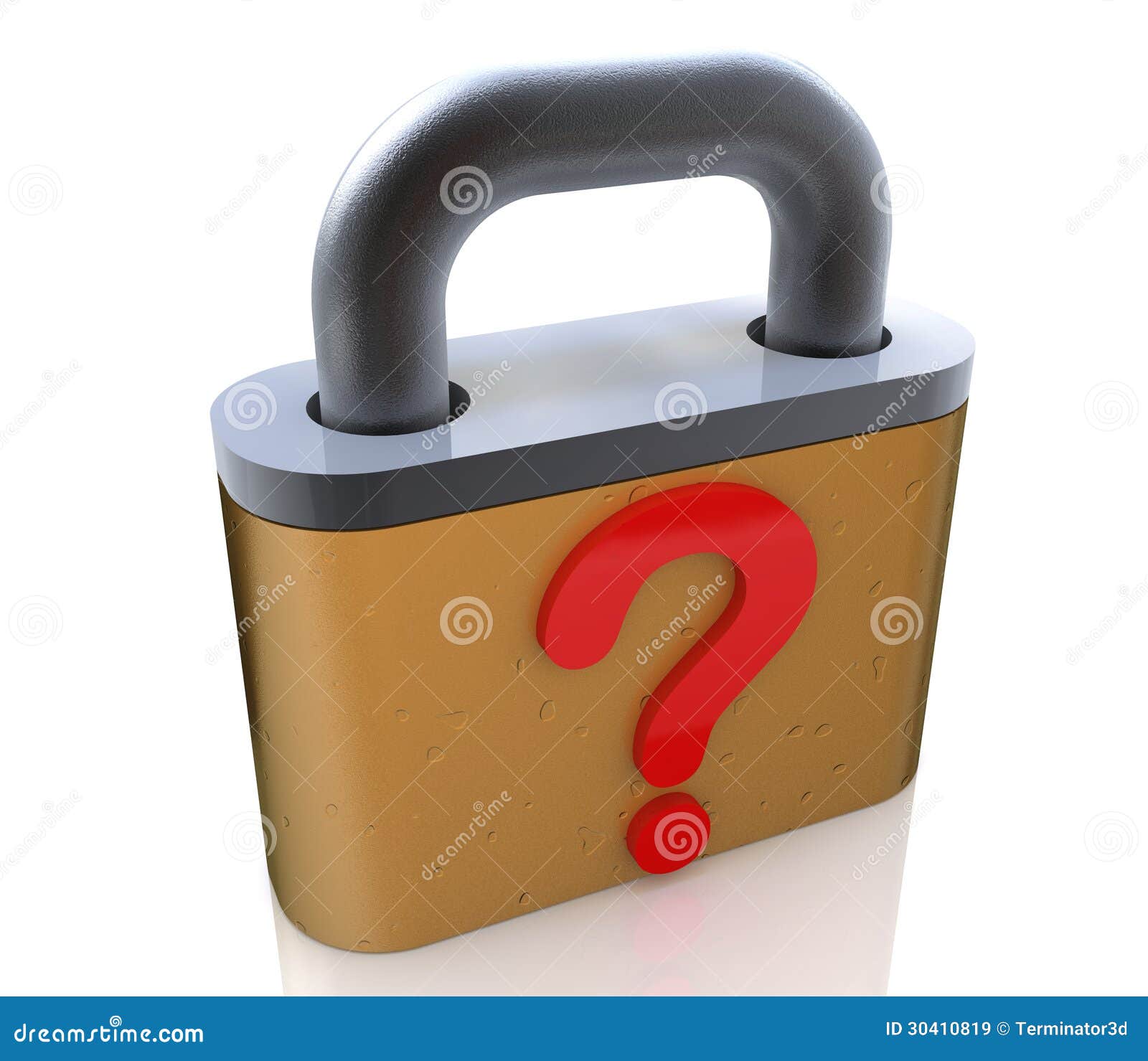 Lock and question stock illustration. Illustration of asking 30410819