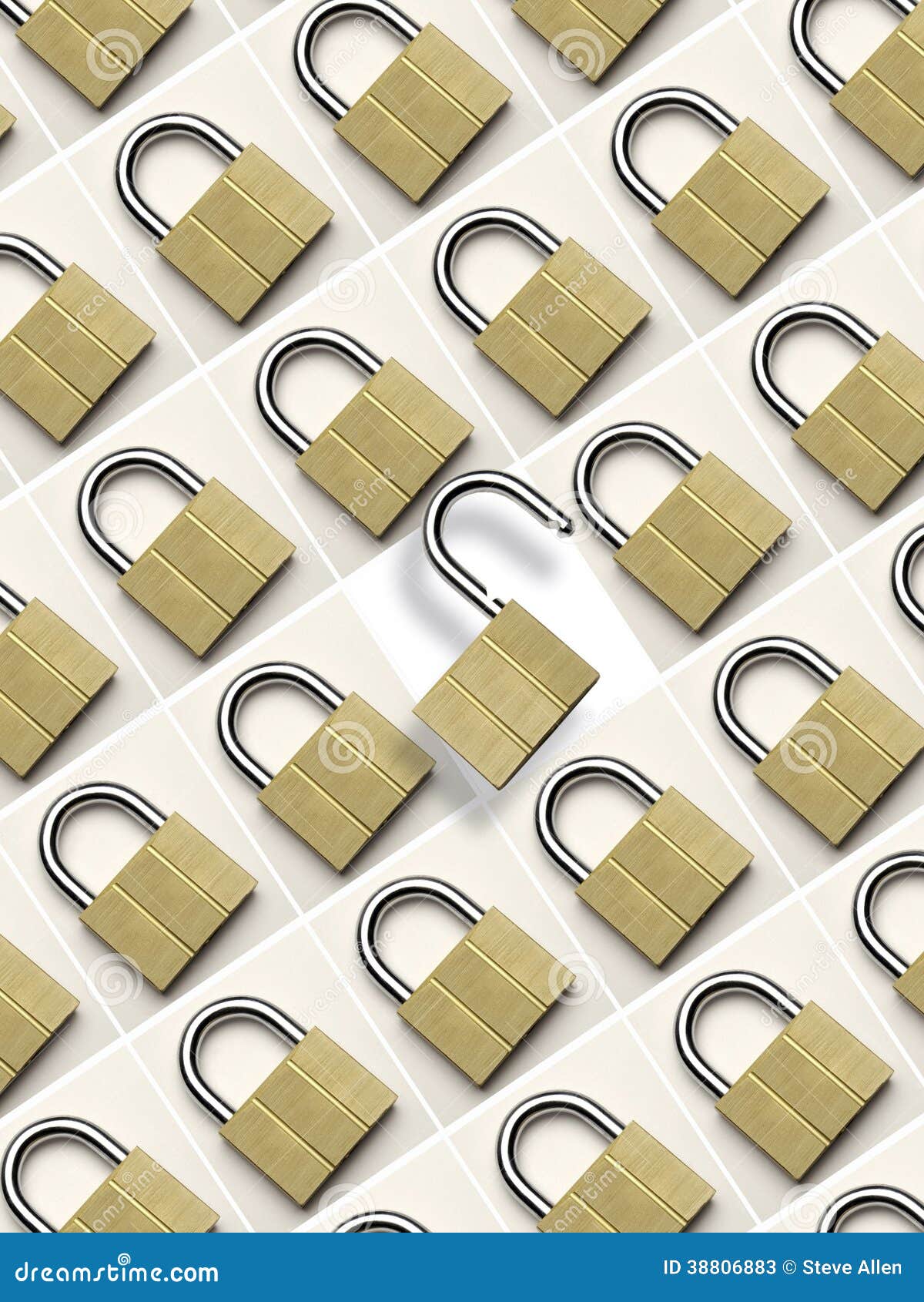 Lock Unlock Padlocks stock illustration. Illustration of background