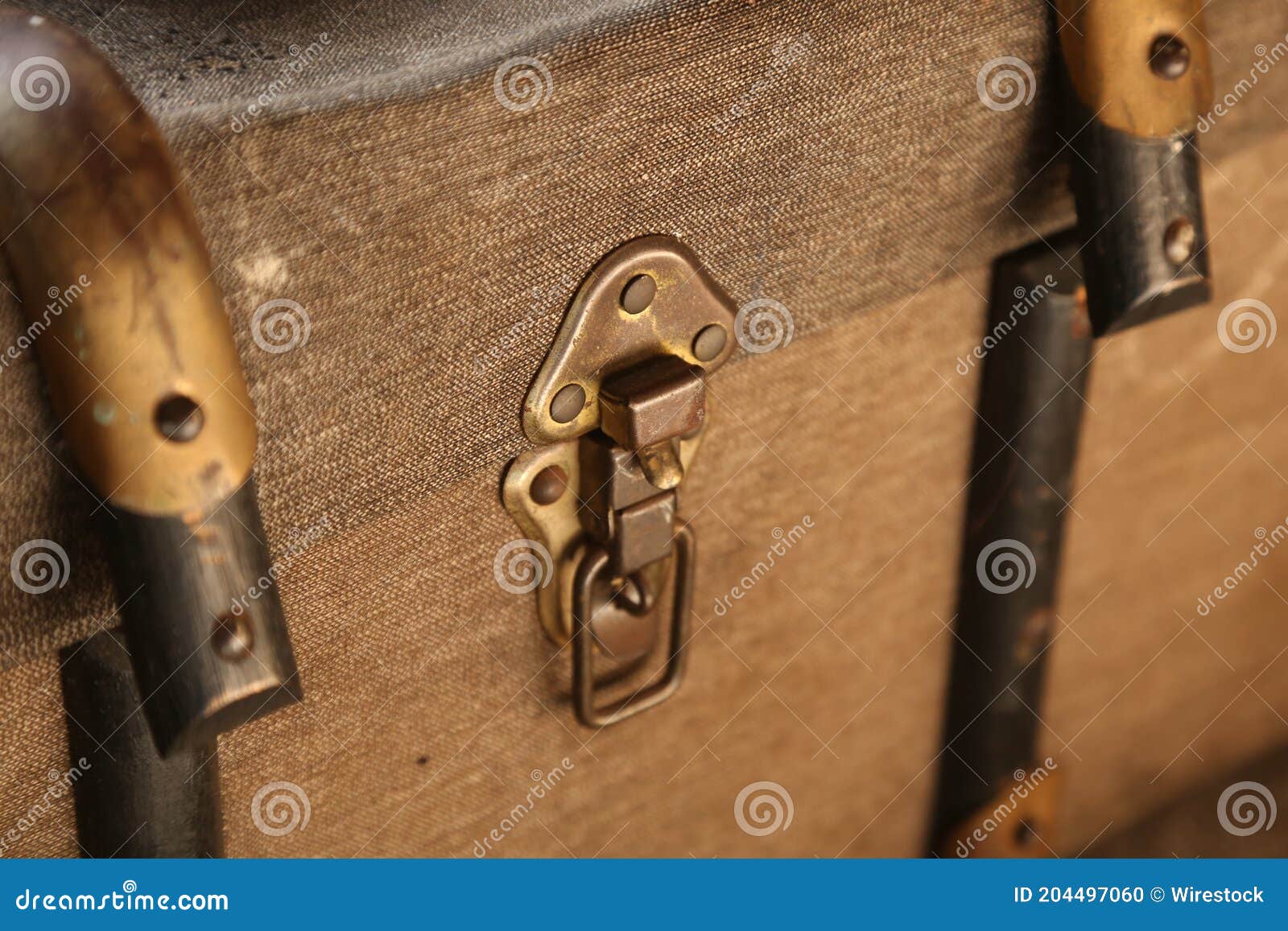 A Lock on a Vintage Suitcase Stock Photo Image of memory, background