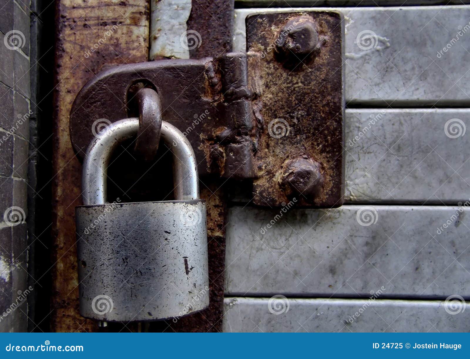 Locked stock image. Image of hinge, gate, rusty, sealed 24725