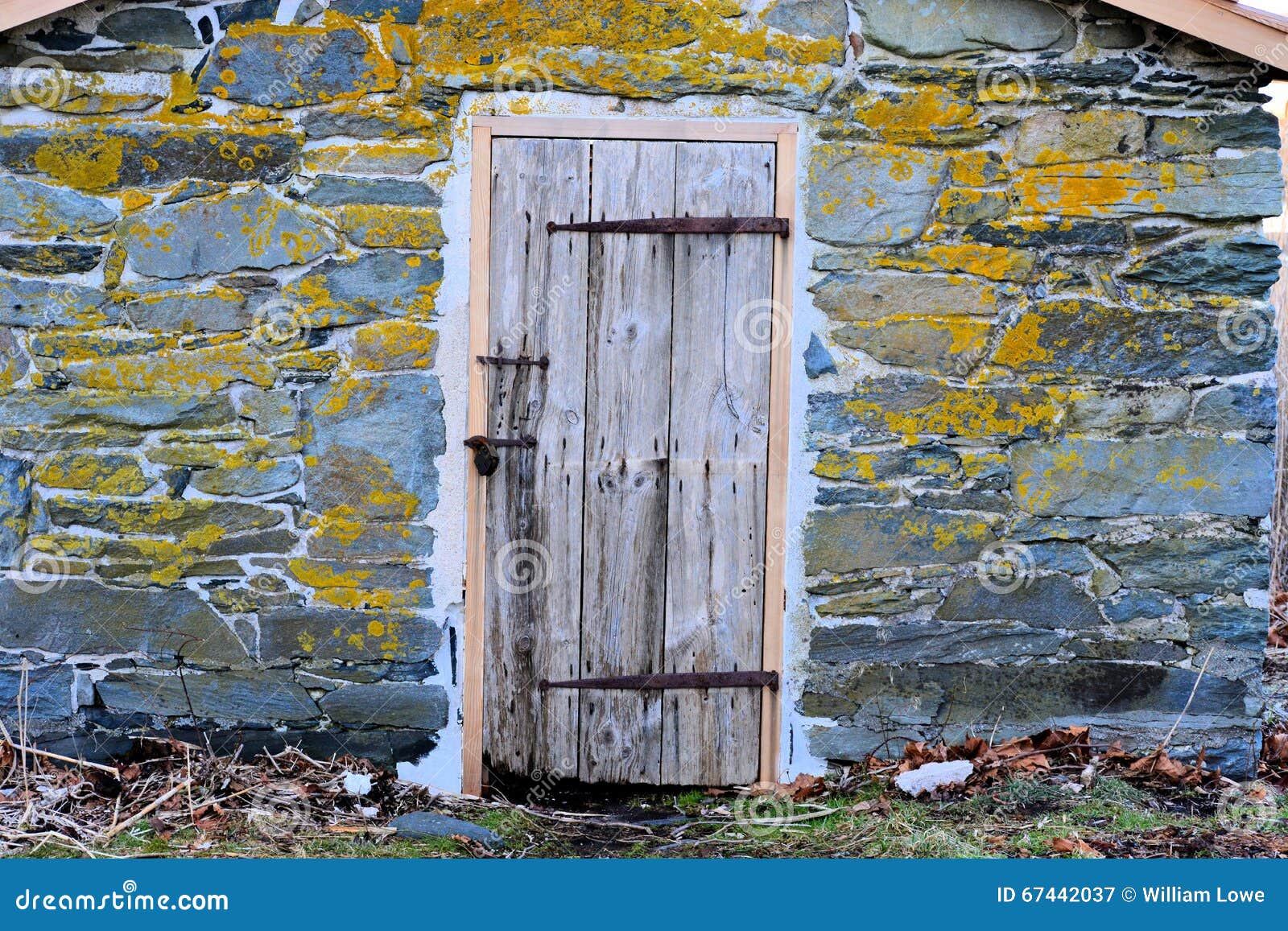 A Locked Barn Board Door on a Stone Building Stock Image Image of access, dirty 67442037