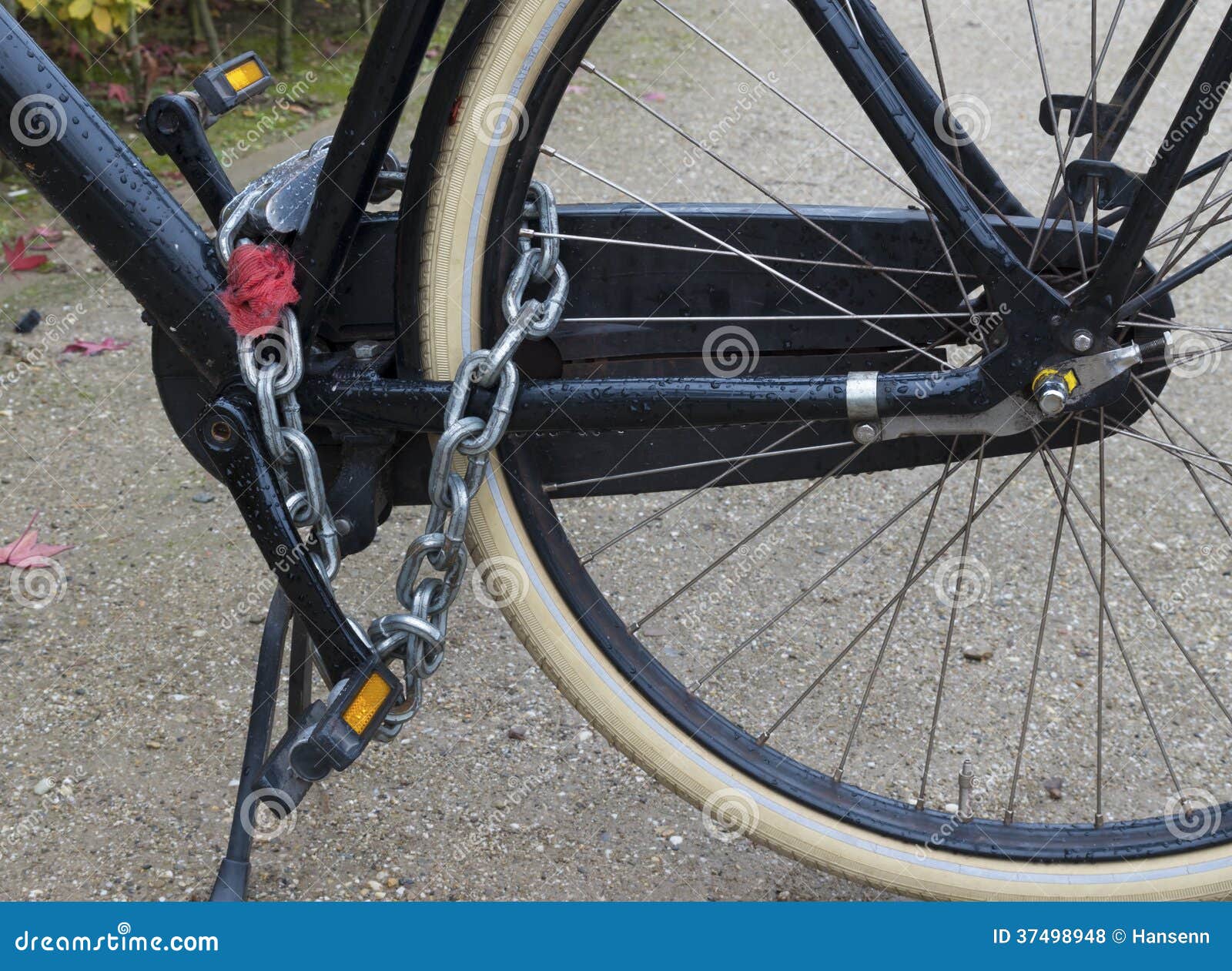 Locked bicycle stock photo. Image of exercise, safety 37498948