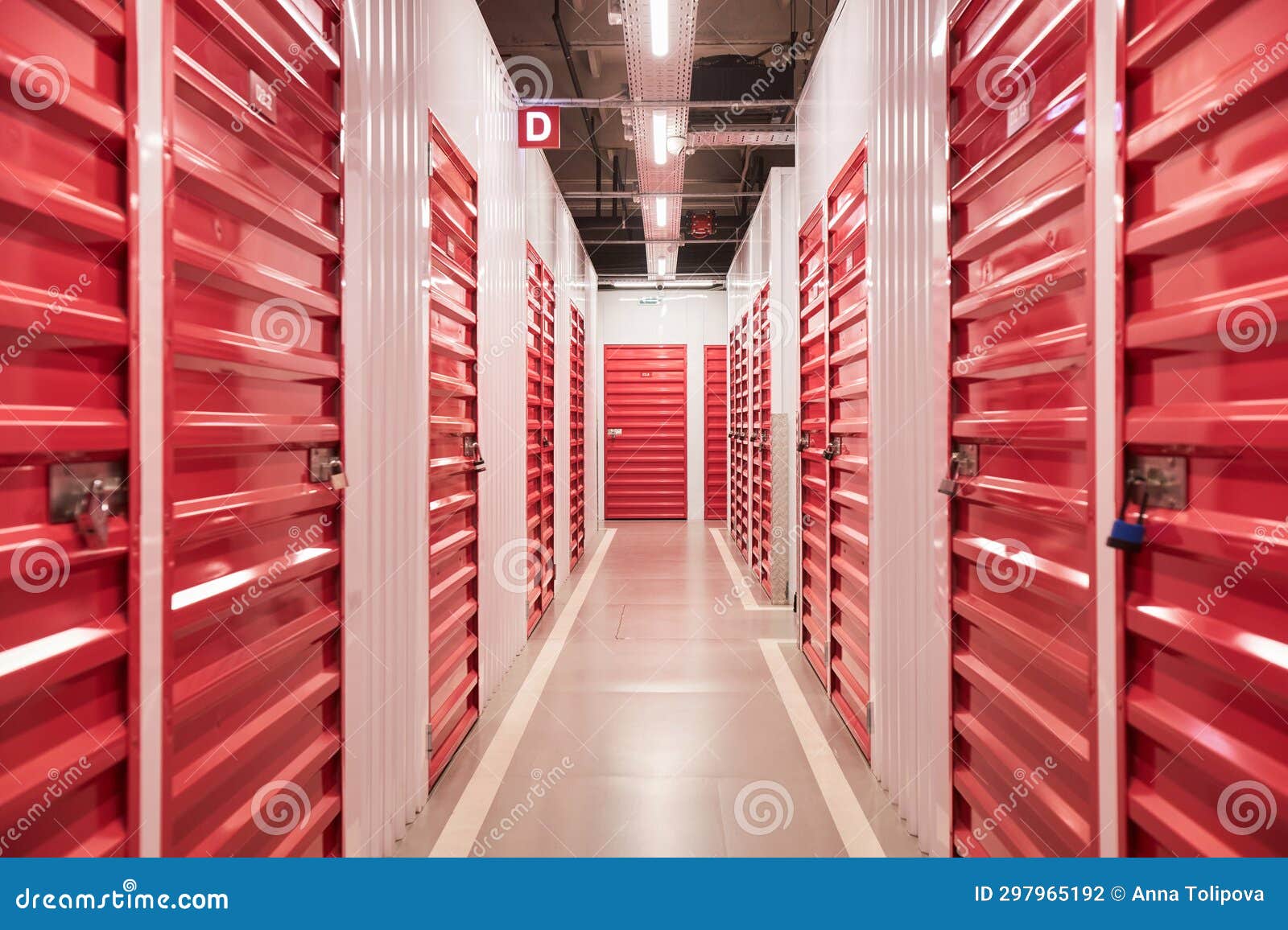 Locked Doors in Storage Facility Stock Photo Image of rent