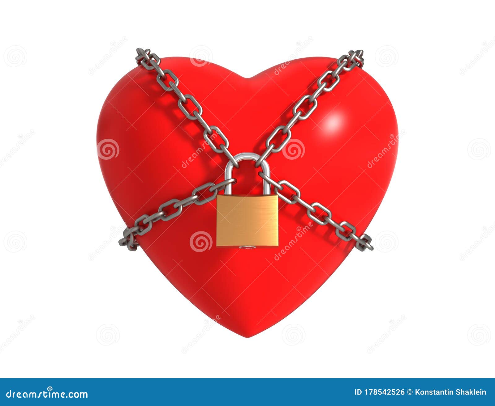locked heart with banner locked heart with banner