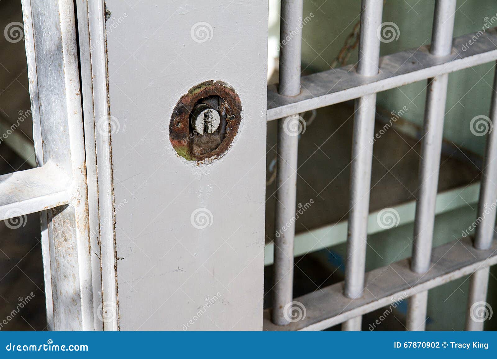 Locked jail cell stock photo. Image of iron, barrier 67870902