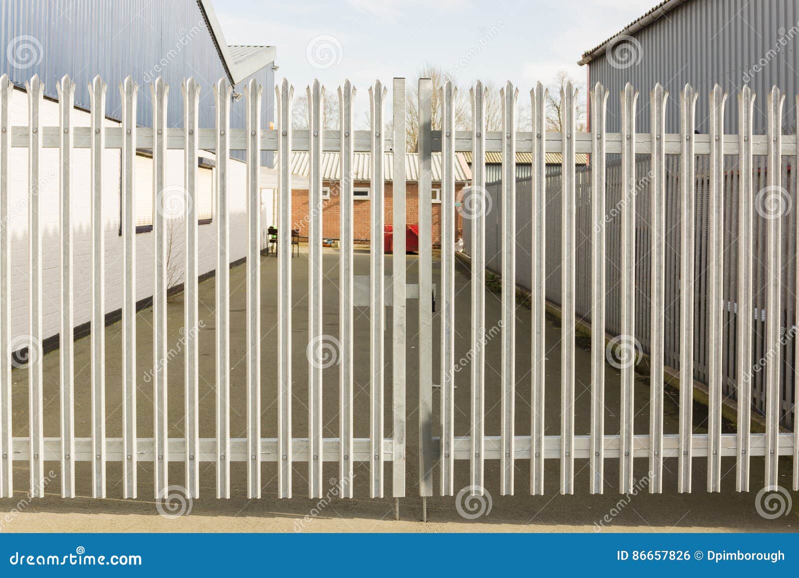 Locked Security Gates stock photo. Image of entrance 86657826
