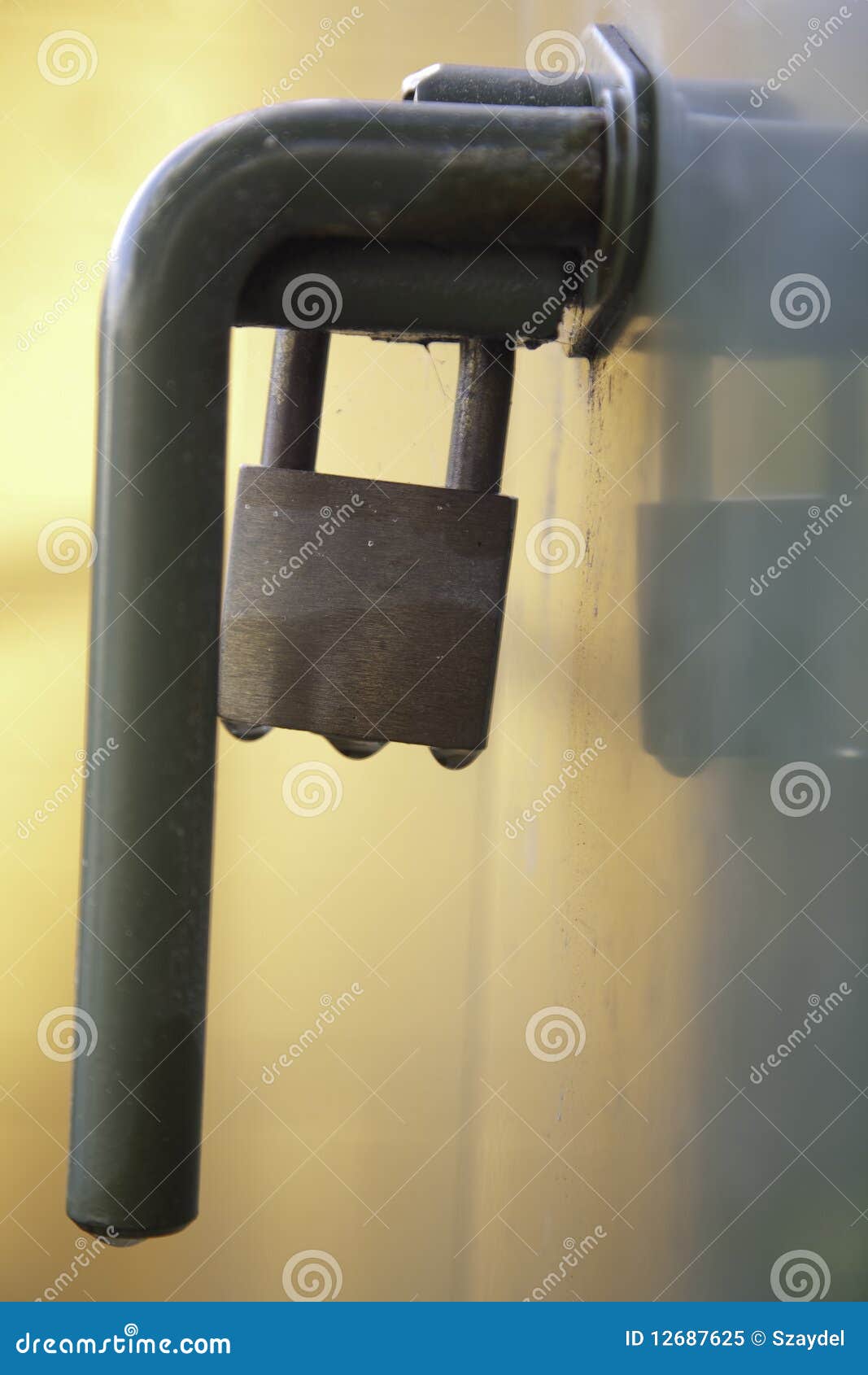 Locked Utility Unit stock image. Image of morning, reflections 12687625