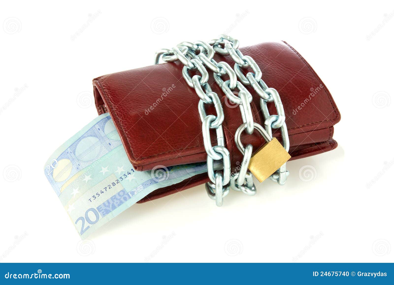 Locked Wallet With Euro Currency Stock Photo - Image of lock, business: 24675740