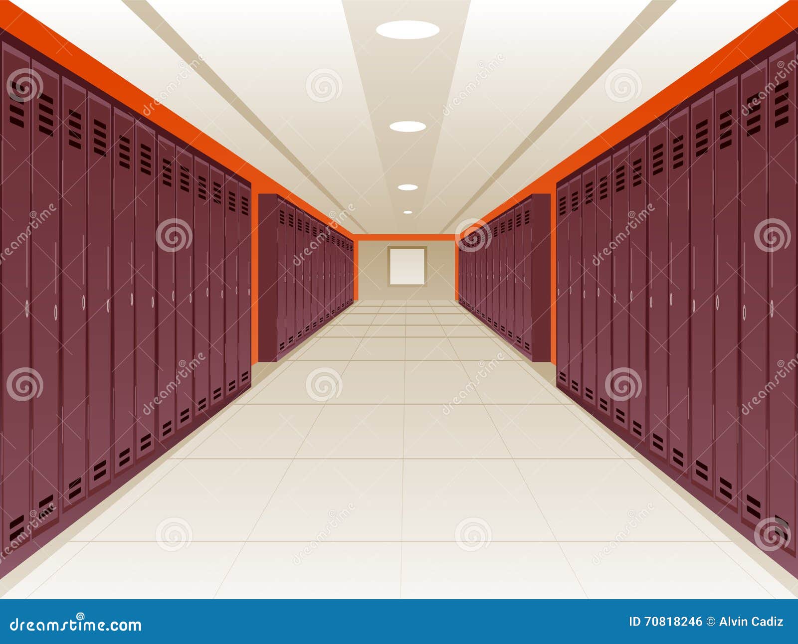Locker School Hallway stock vector. Illustration of hallway 70818246
