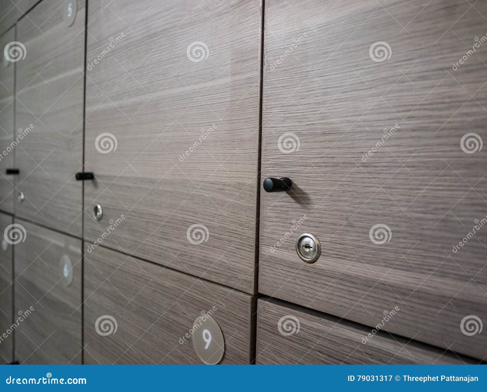 Lockers in a Locker Room Stock Image Image of brown, secure