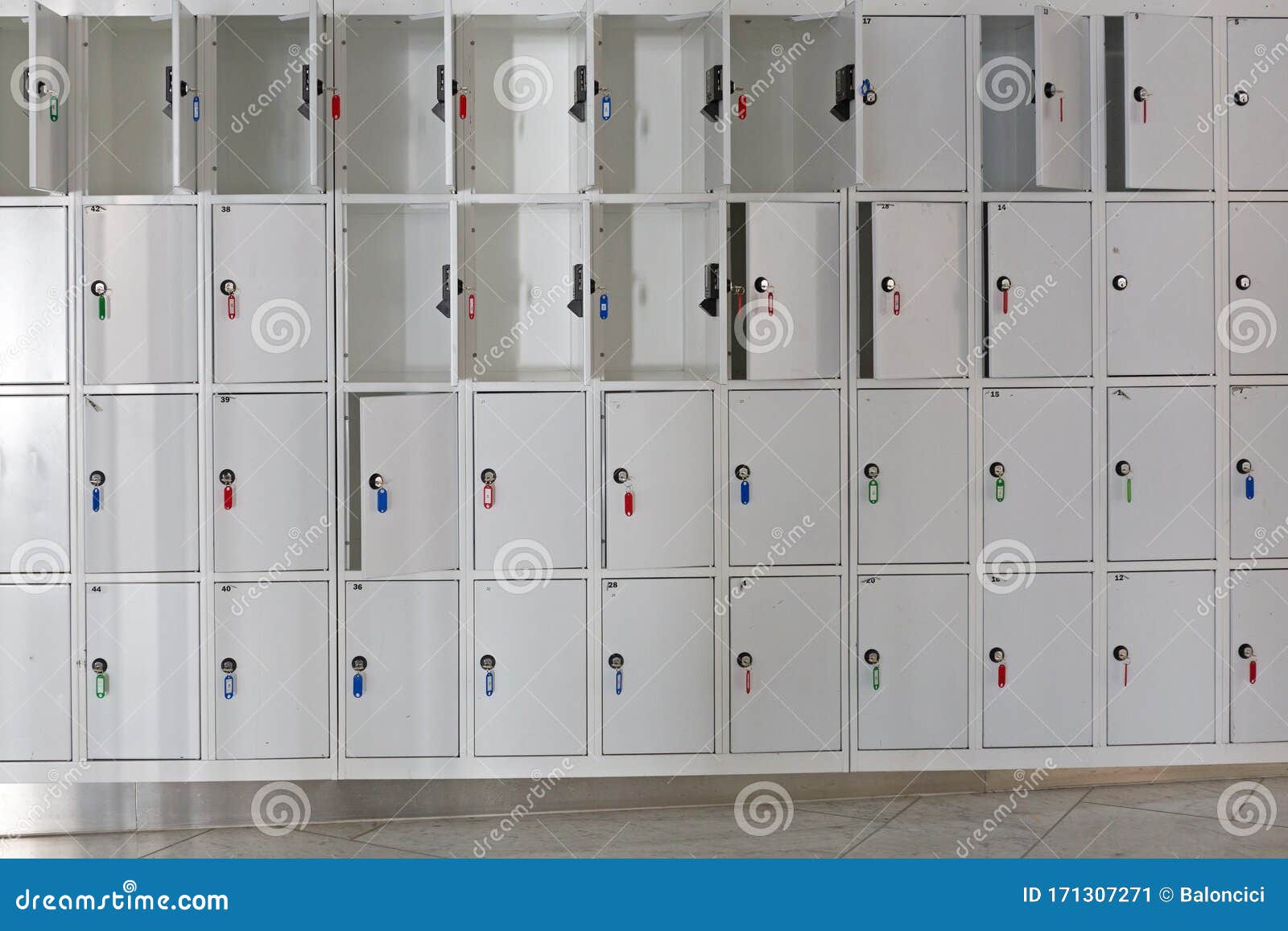 Lockers Storage Room stock image. Image of closet, europe 171307271