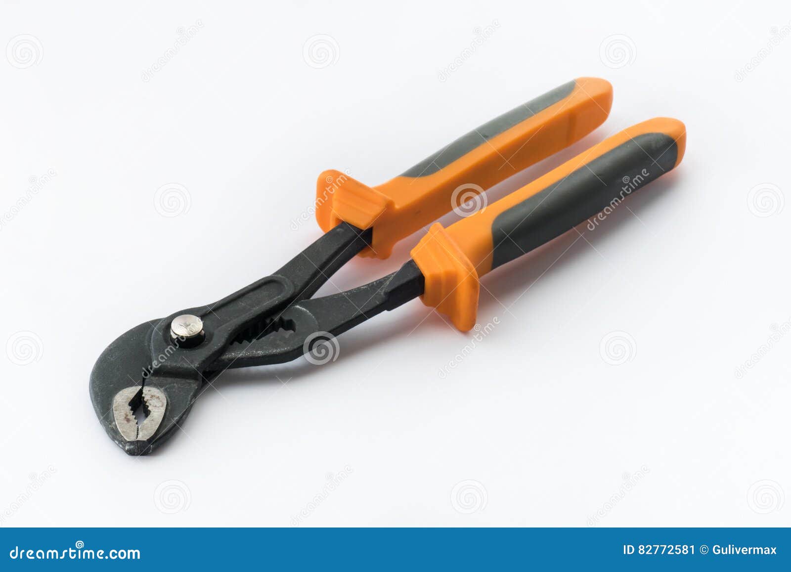 Locking Pliers with Rubber Handles Stock Image Image of handles